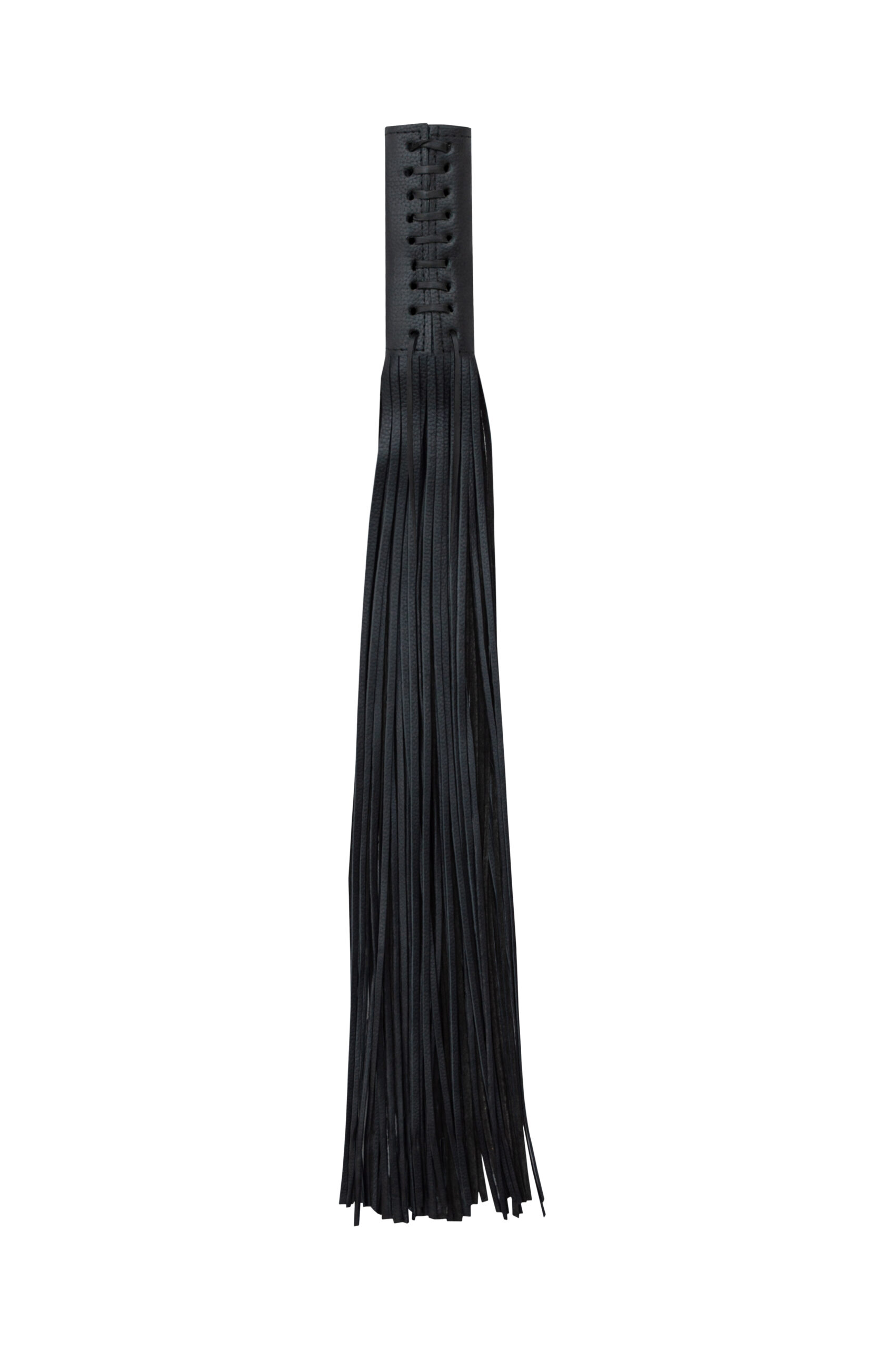 Handlebar Covers Dream Apparel Black Naked Cowhide Leather 22.5 Inch Fringe - Image 2