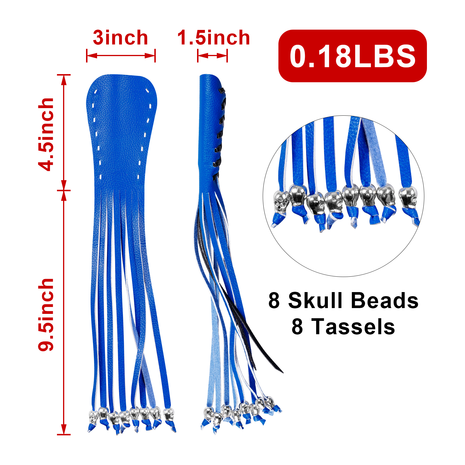 Motorcycle Brake Clutch Lever Cover Dream Apparel Black Blue Skull Fringe - Image 2
