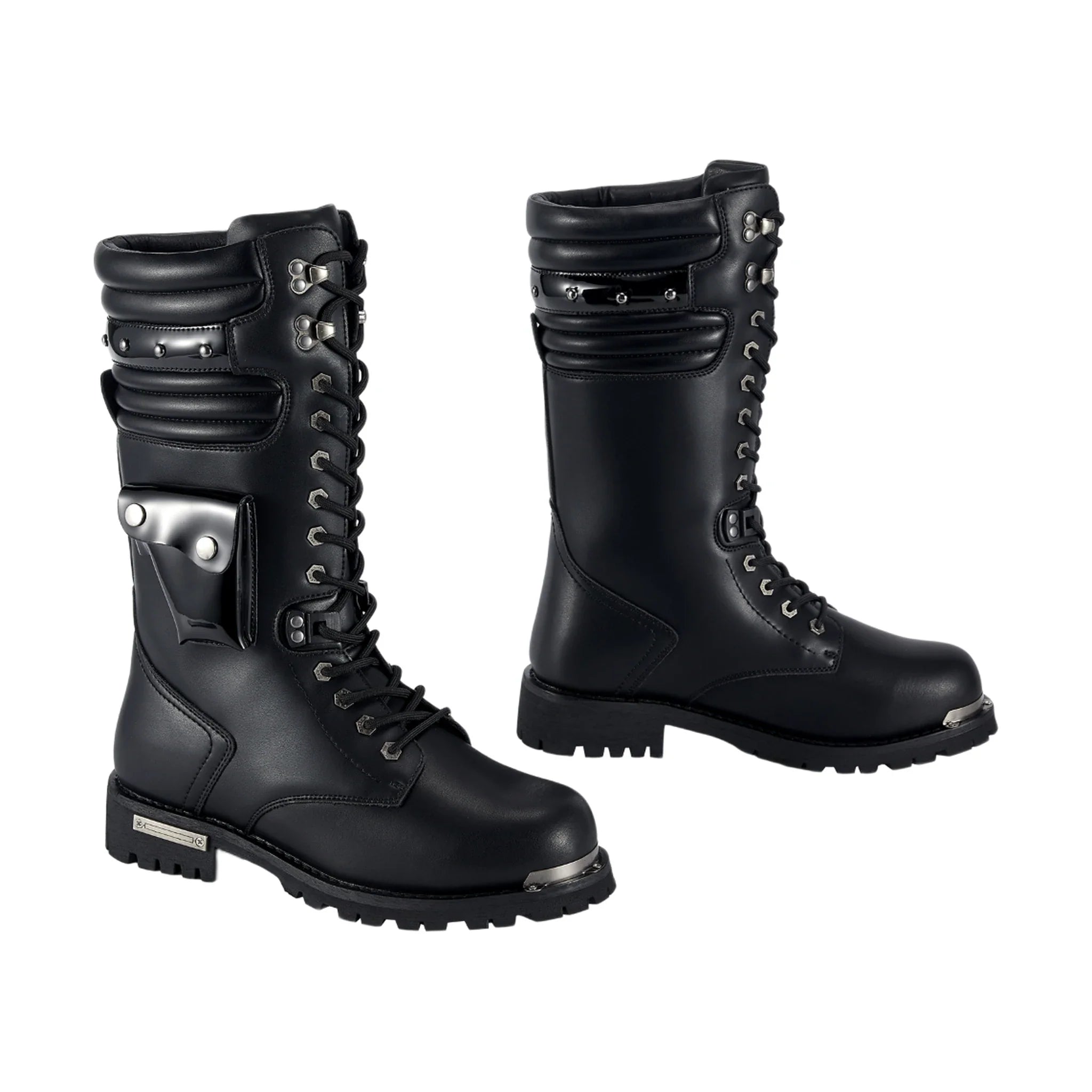 Dream Apparel Men Black Biker Boots - Image 2