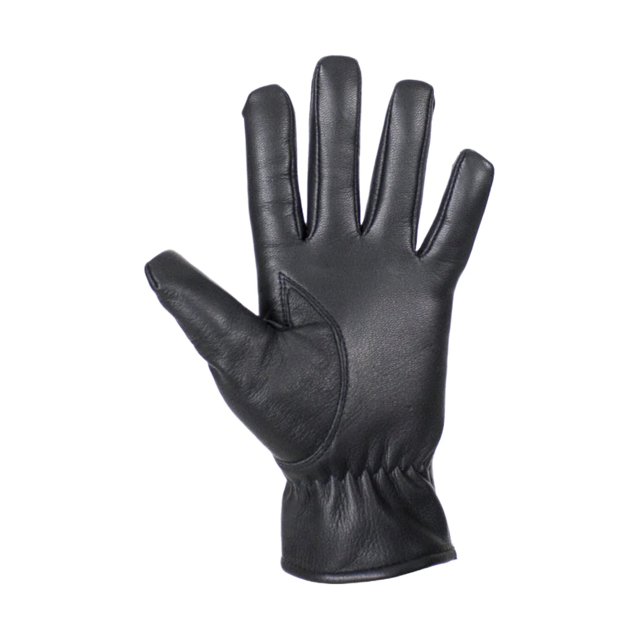 Ladies Deer Skin Leather Gloves - Black - Image 2