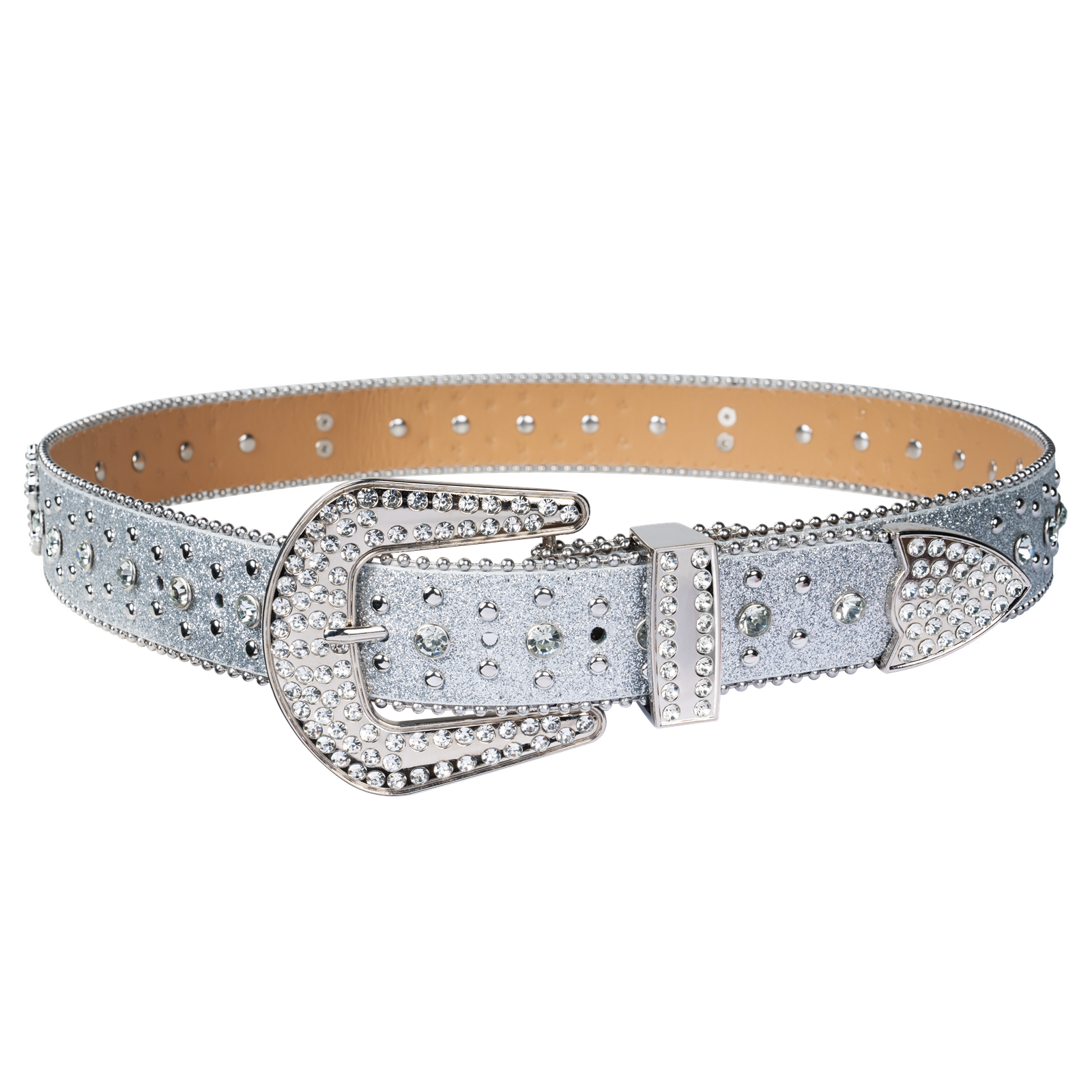 Western Rhinestone Belt Dream Apparel Faux Leather Crystal Bling Medium Large XL - Image 2