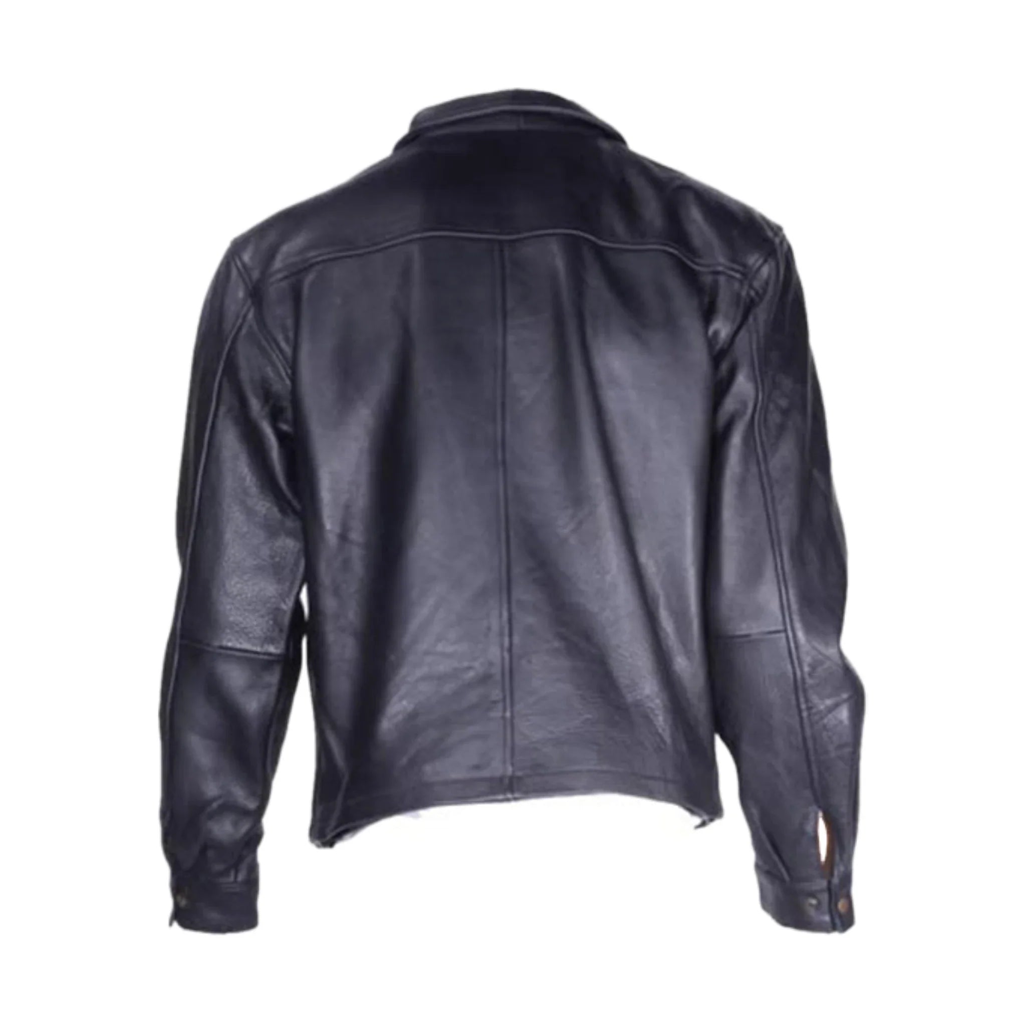 Mens Classic Leather Jacket Dream Apparel Heavy Duty Cowhide With Fur Lined Vest - Image 2