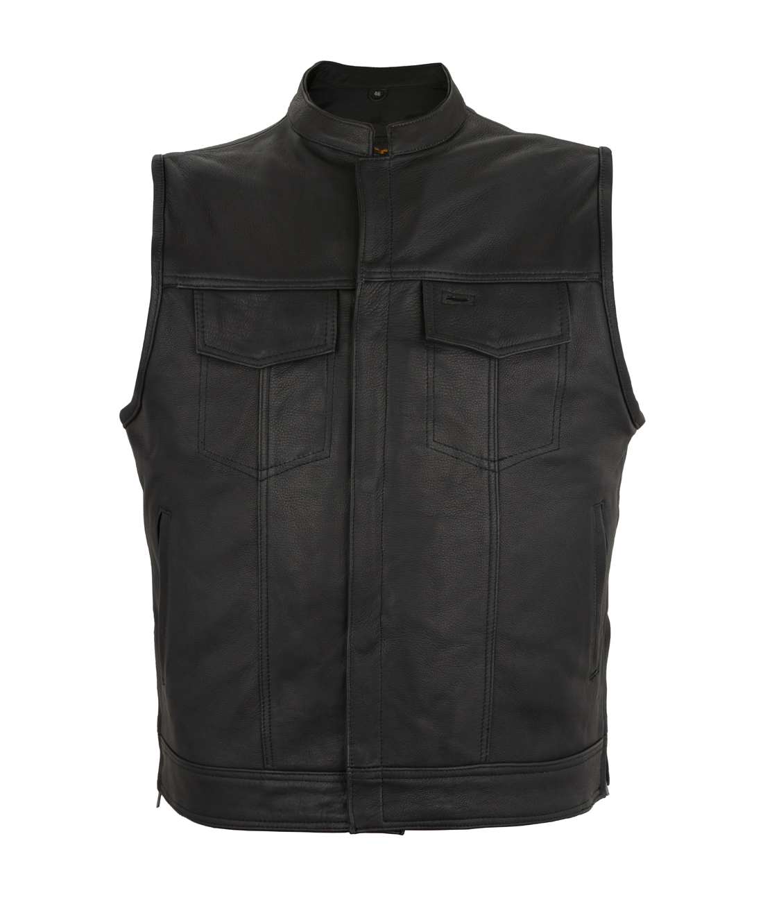 Mens Black Vest Liner with Zipper and Snap Closures - Image 2