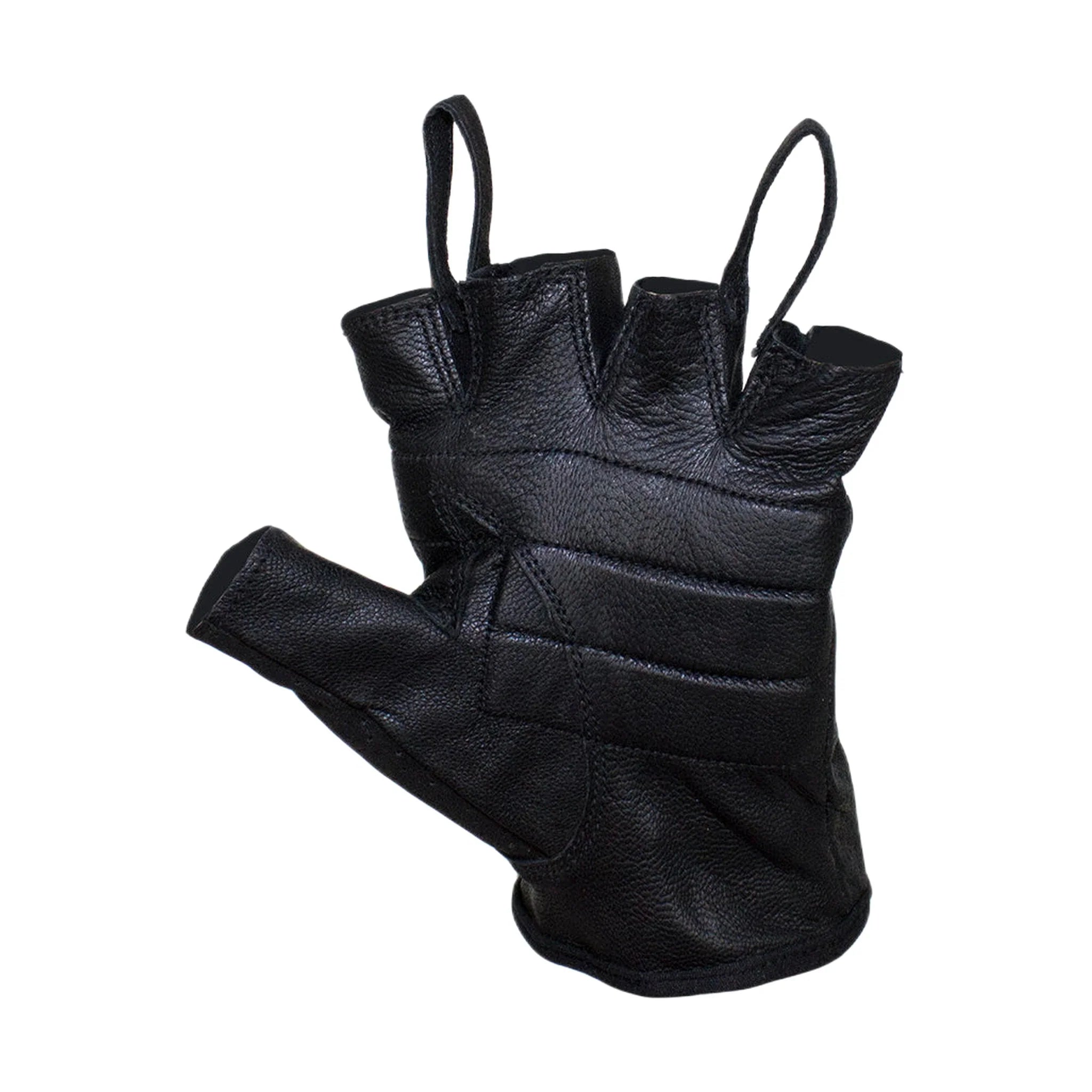 Nappa Leather Fingerless Riding Gloves - Image 2
