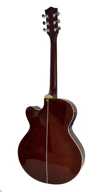 RESONATOR GUITAR Acoustic-Electric SEPELE SPRUCE Single Cutaway Steel Pan Blues - Image 3