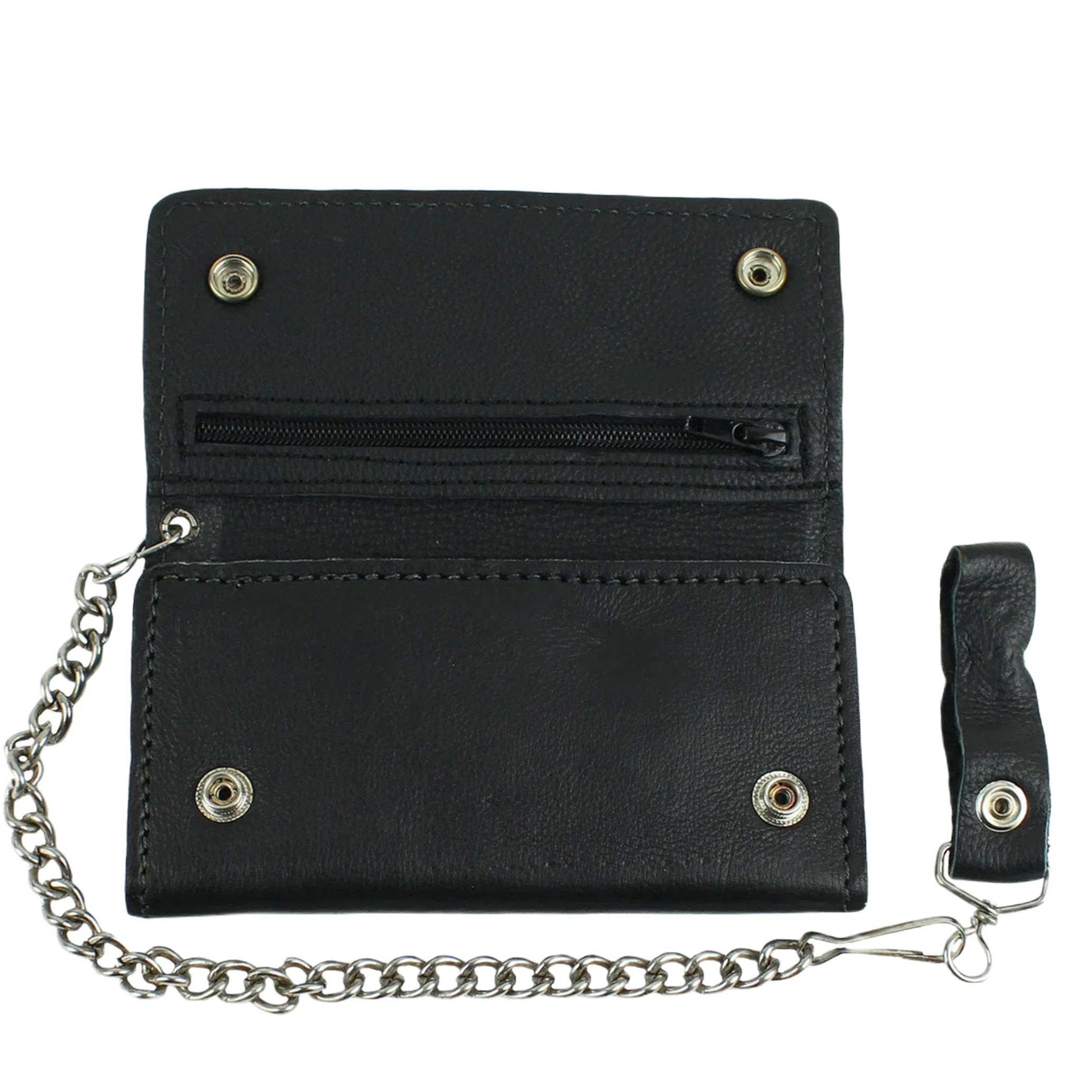 Motorcycle Black Naked Cowhide Wallet - Image 3