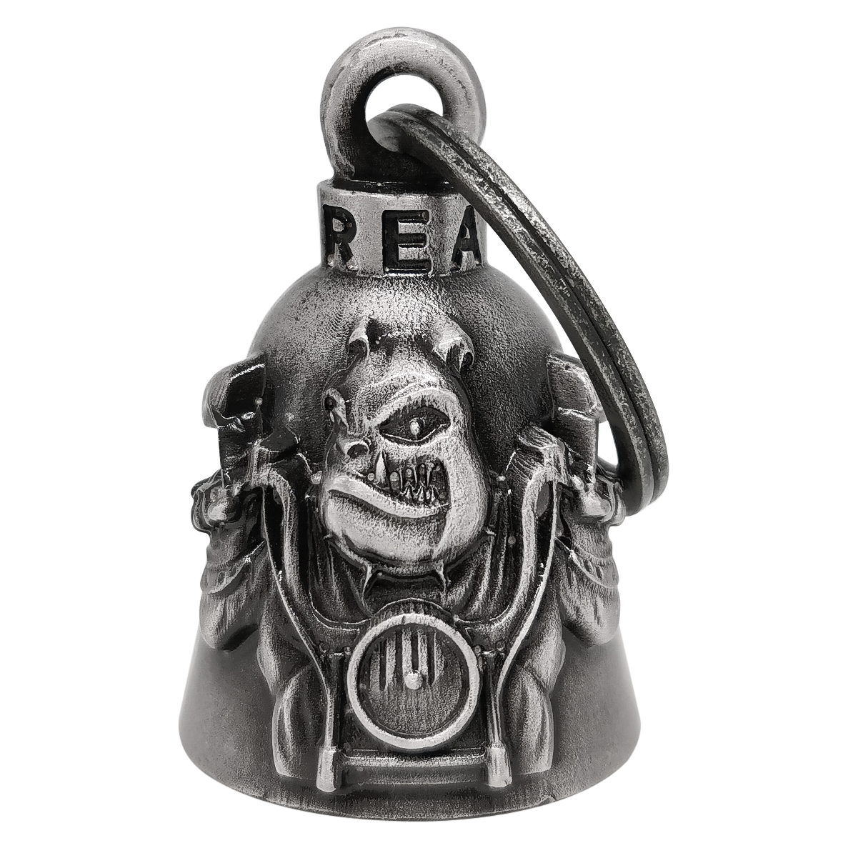 Motorcycle Bell Dream Apparel Bull Dog Bully Design Chrome Steel - Image 3