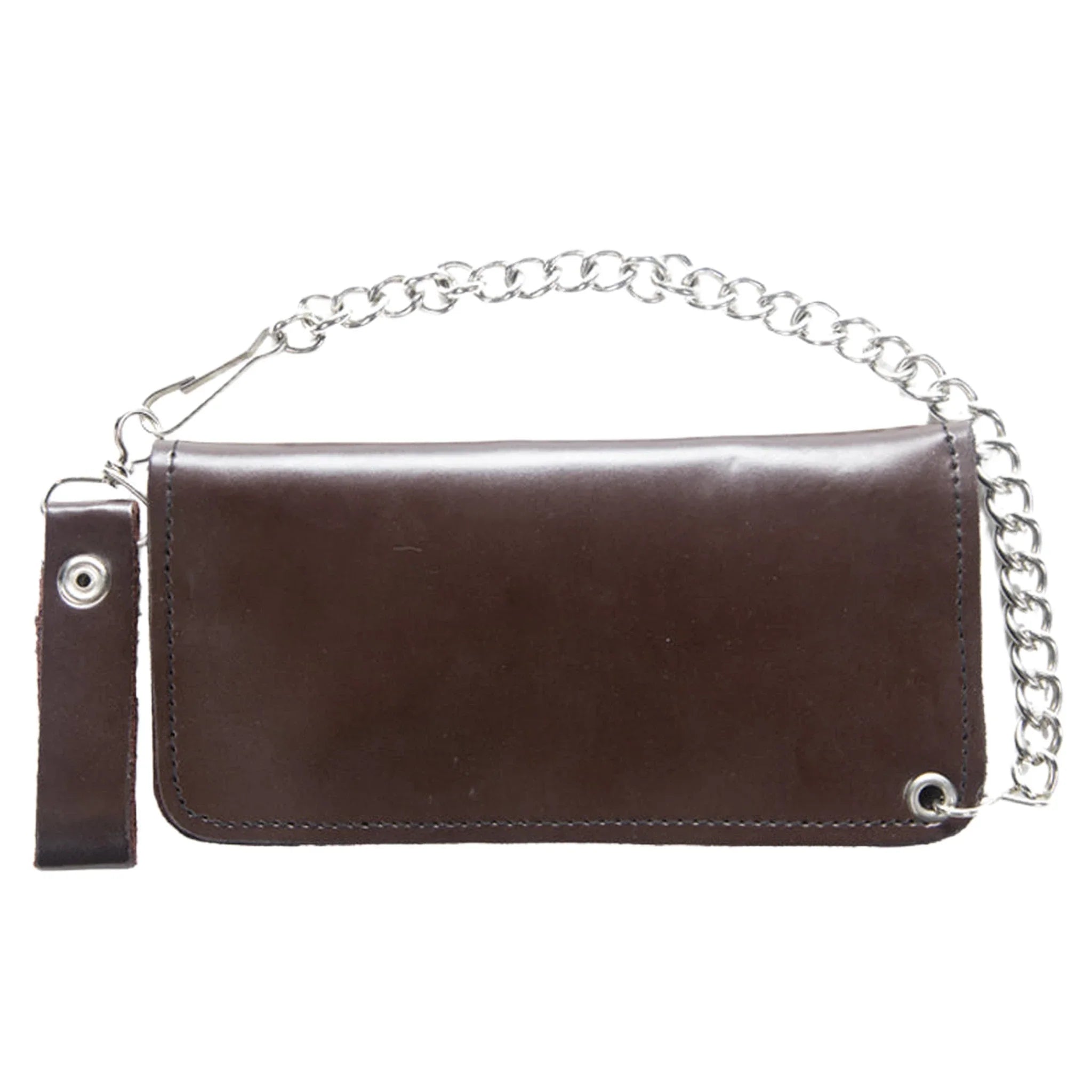 Dream Apparel Brown Bifold Motorcycle Chain Wallet - Image 3