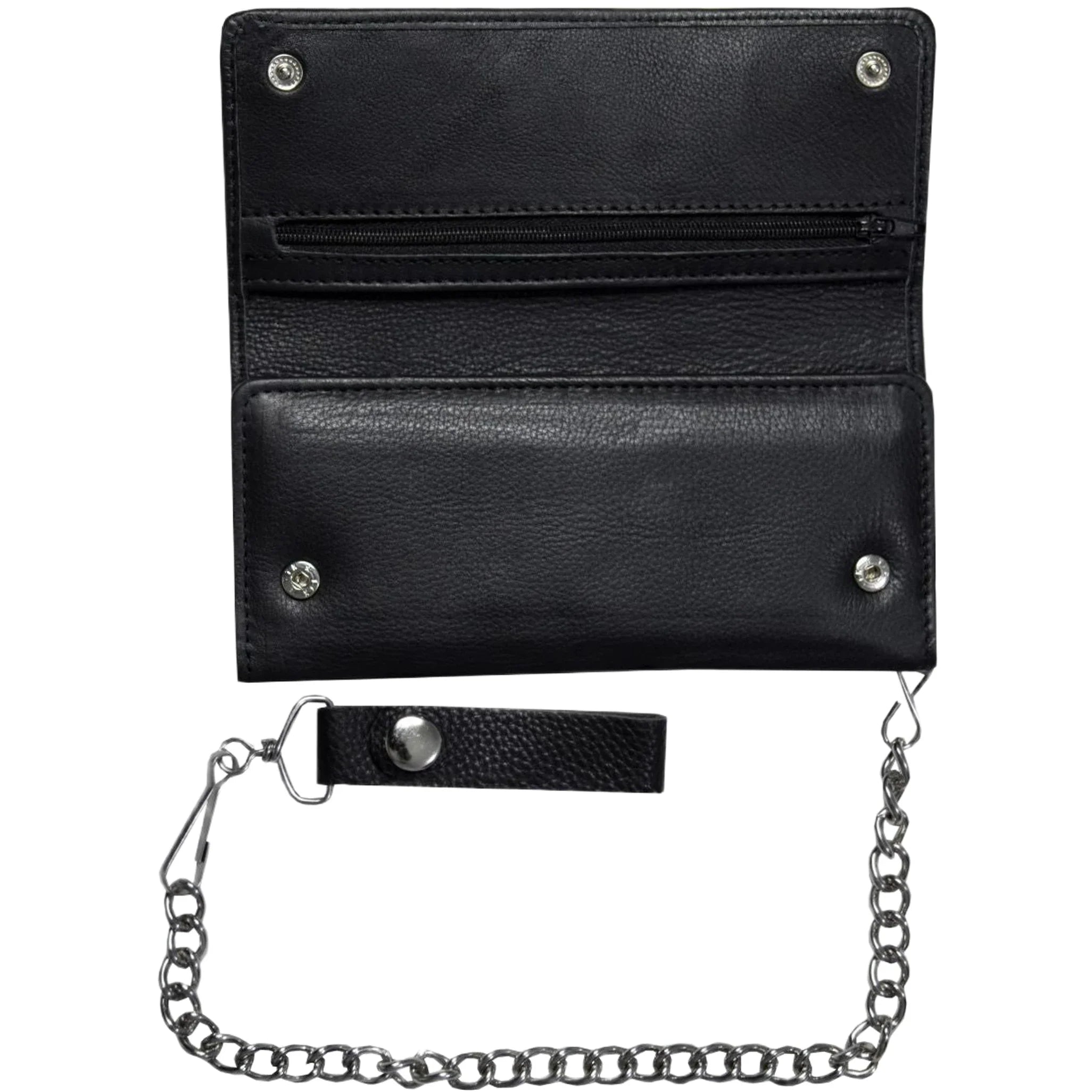 Dream Apparel Heavy Duty Biker Bifold Chain Wallet Credit Card Slots - Image 3
