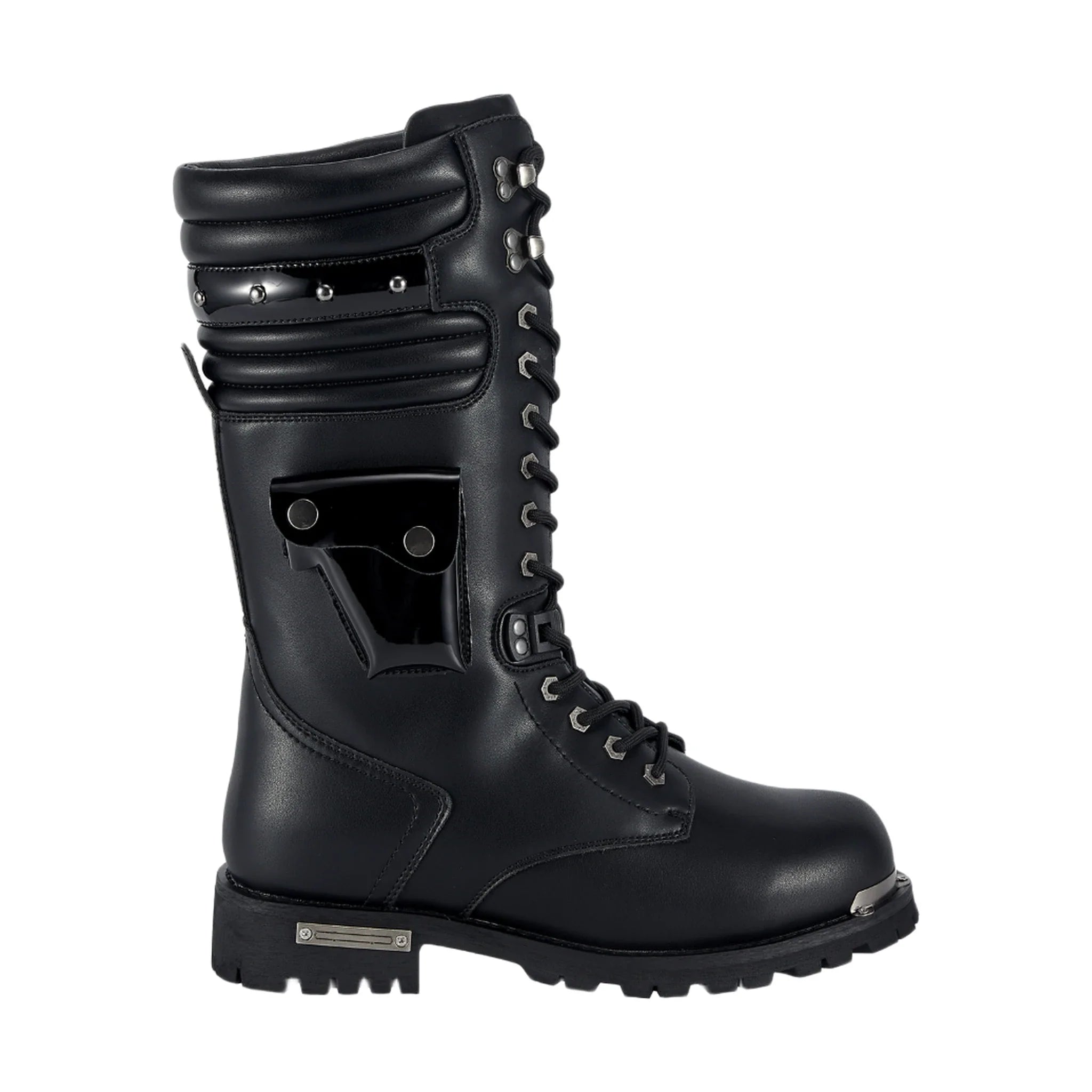 Dream Apparel Men Black Biker Boots - Image 3