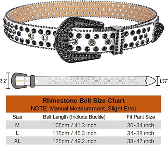 Western Rhinestone Belt Dream Apparel Crystal Diamond Bling Medium Large XL - Image 3