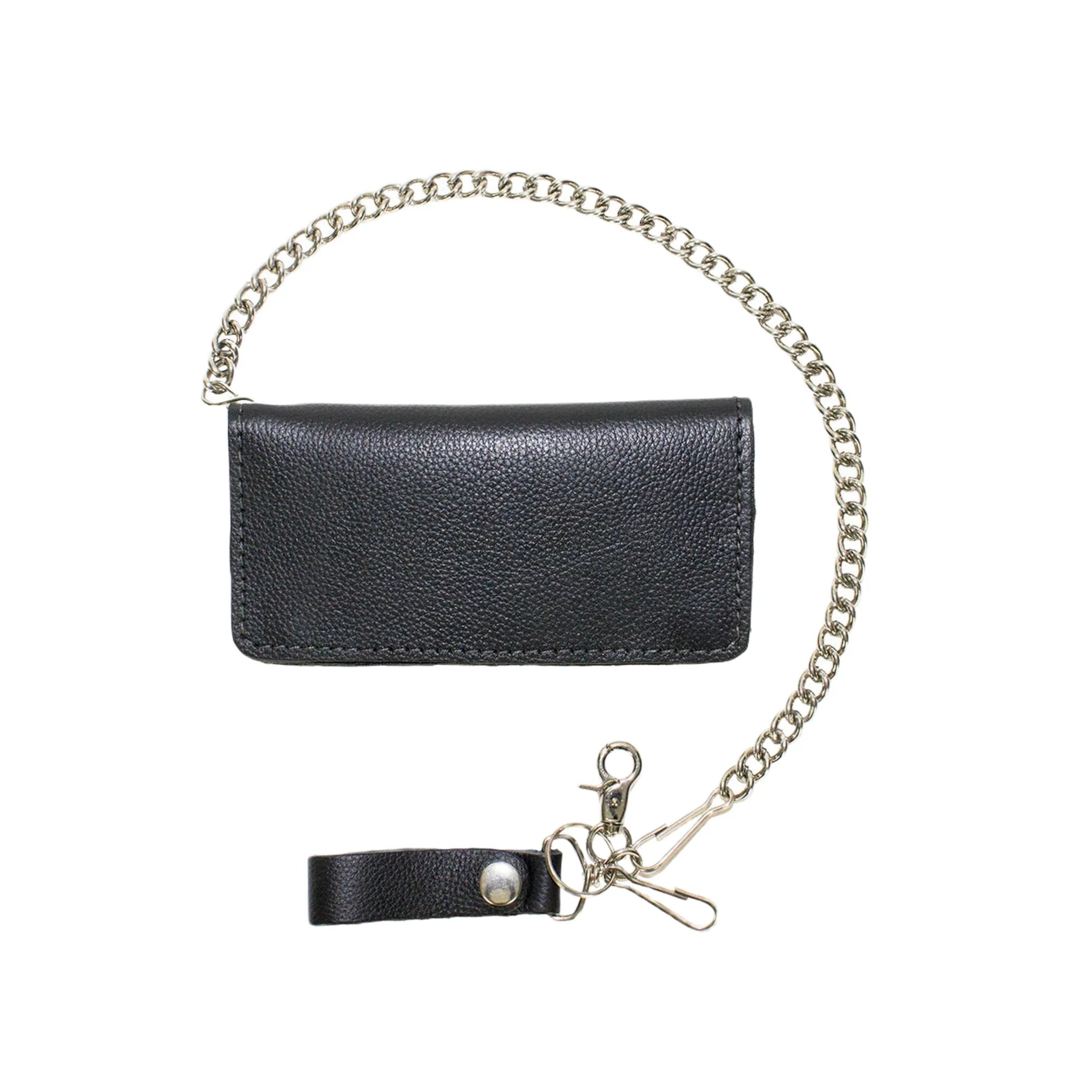 Heavy Duty Black Leather Chain Wallet - Image 3