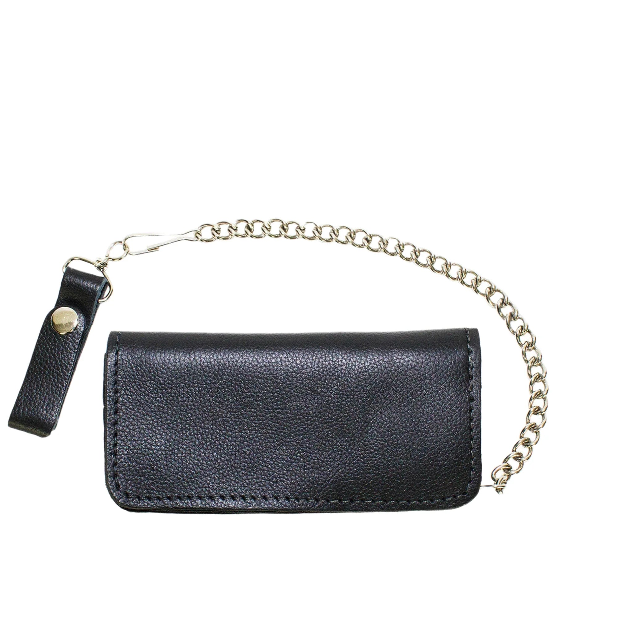 Heavy Duty Black Leather Motorcycle Chain Wallet - Image 3