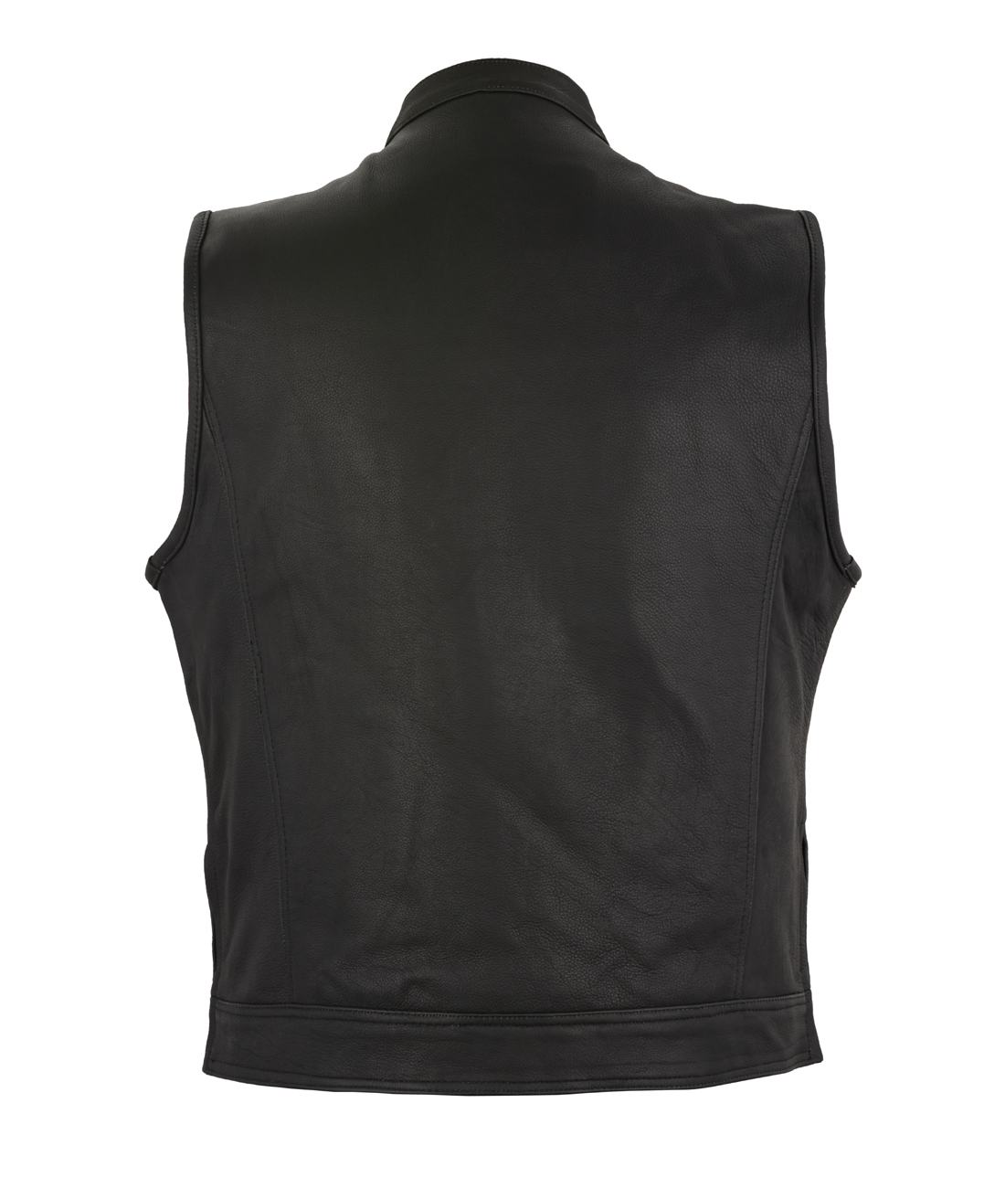 Mens Black Vest Liner with Zipper and Snap Closures - Image 3
