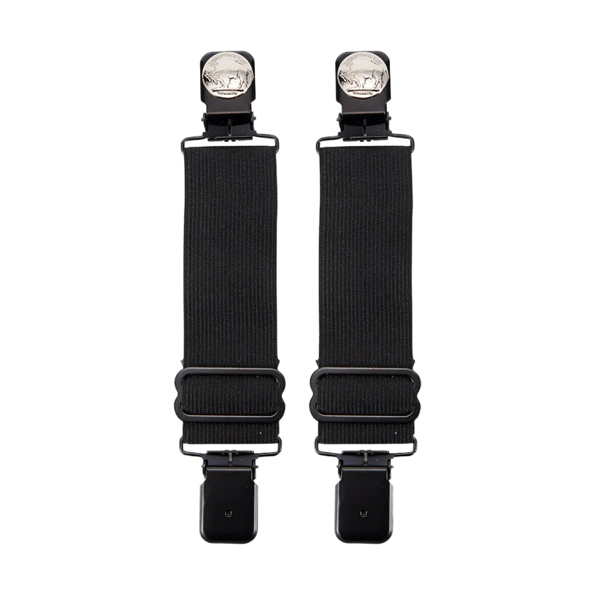 Nickled Buffalo Head Alligator Boot Clips - Image 3