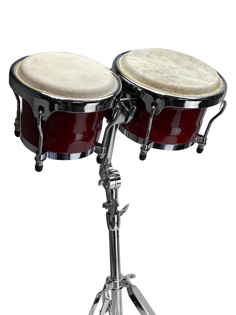 Zenison Heavy Suty Bongo Stand Double Braced Adjustable 4' Bongo Stand Chrome - Image 3