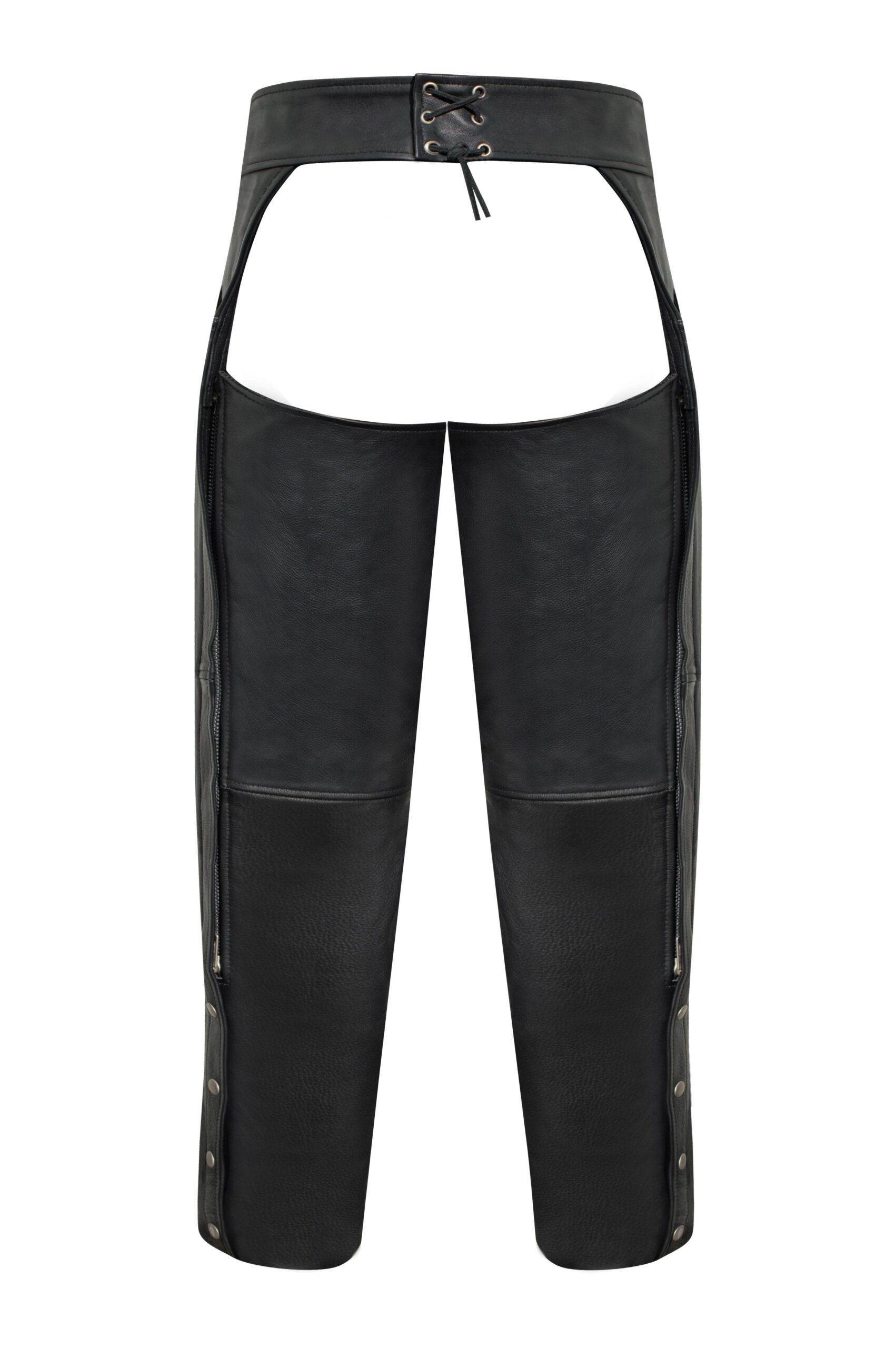 Motorcycle Cowhide Leather Chaps Dream Apparel Black Durable Riding Gear - Image 4