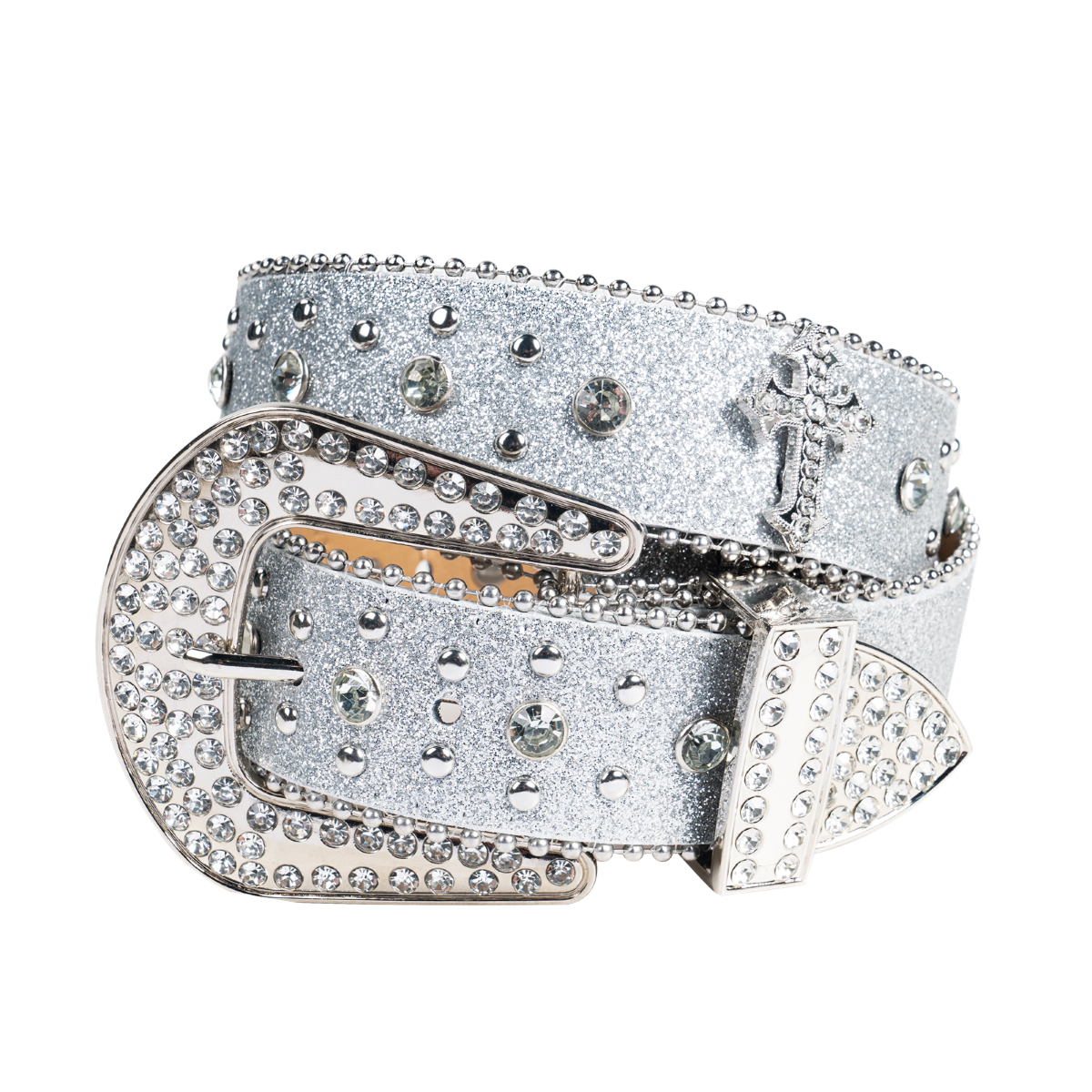 Western Rhinestone Belt Dream Apparel Faux Leather Crystal Bling Medium Large XL - Image 4