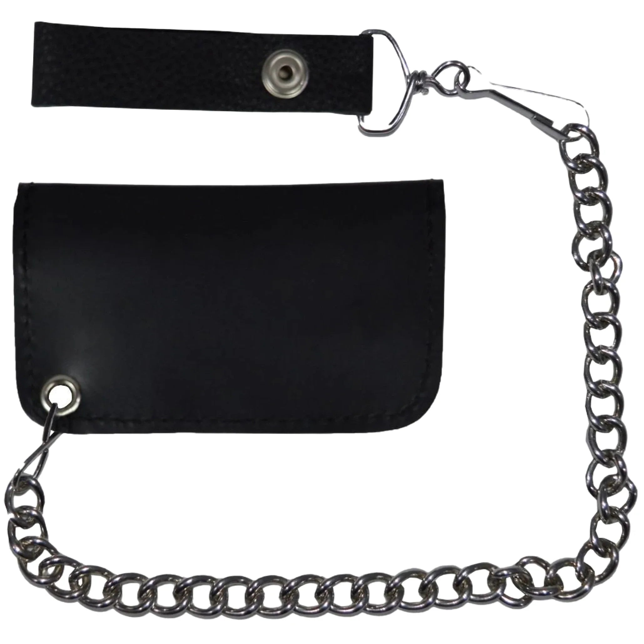 Dream Apparel Black Leather Motorcycle Chain Coins Wallet - Image 4