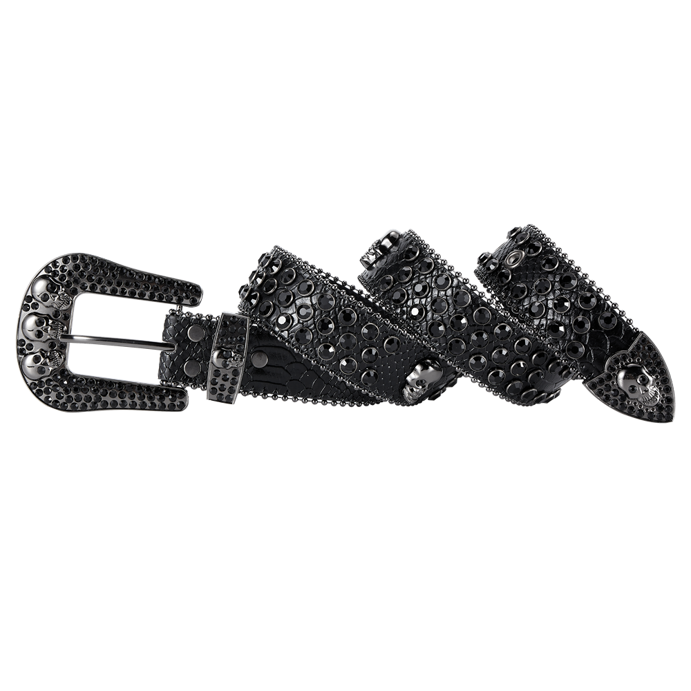 Western Rhinestone Crystal Belt Dream Apparel Bling Faux Leather 30-42 Inch - Image 4