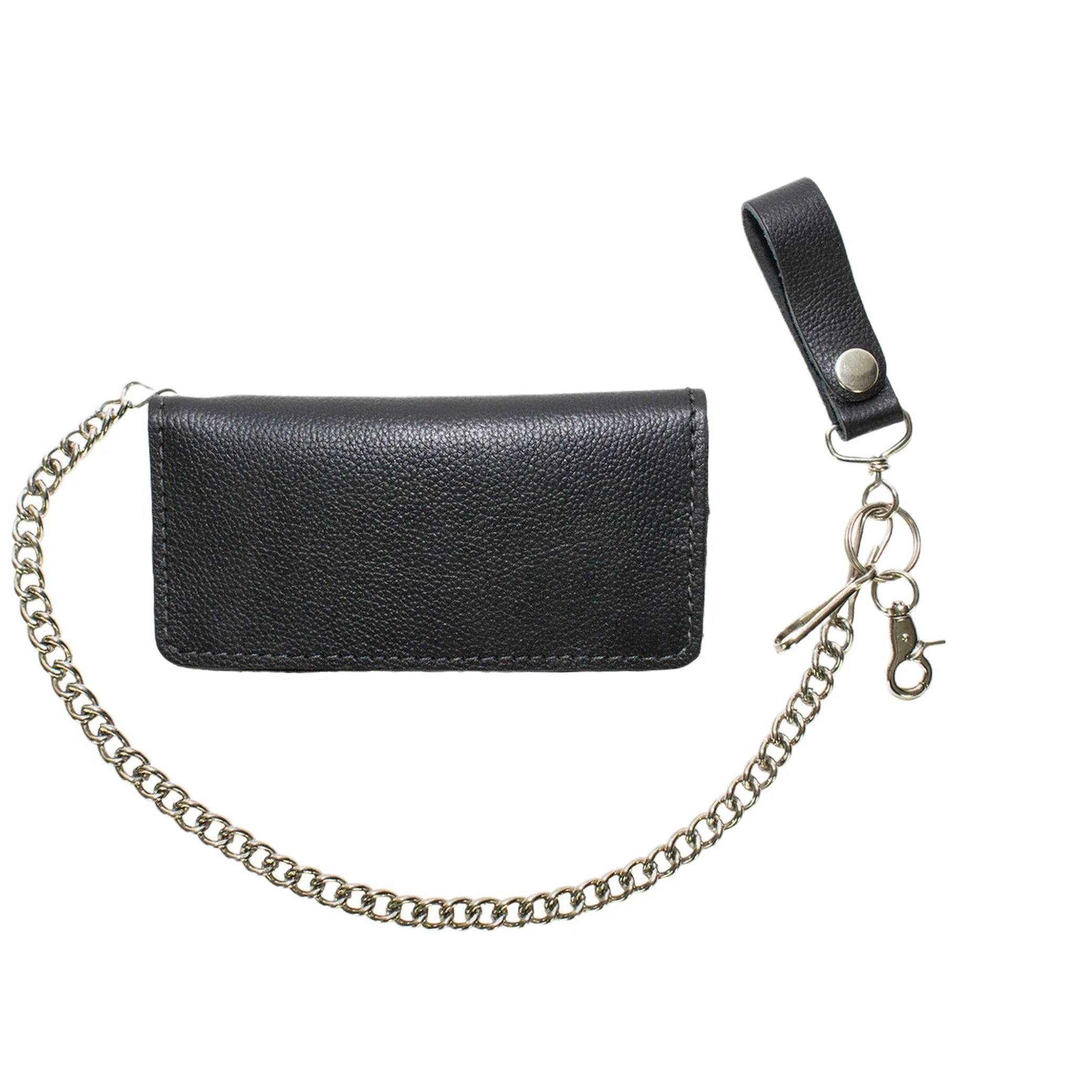 Heavy Duty Black Leather Chain Wallet - Image 4