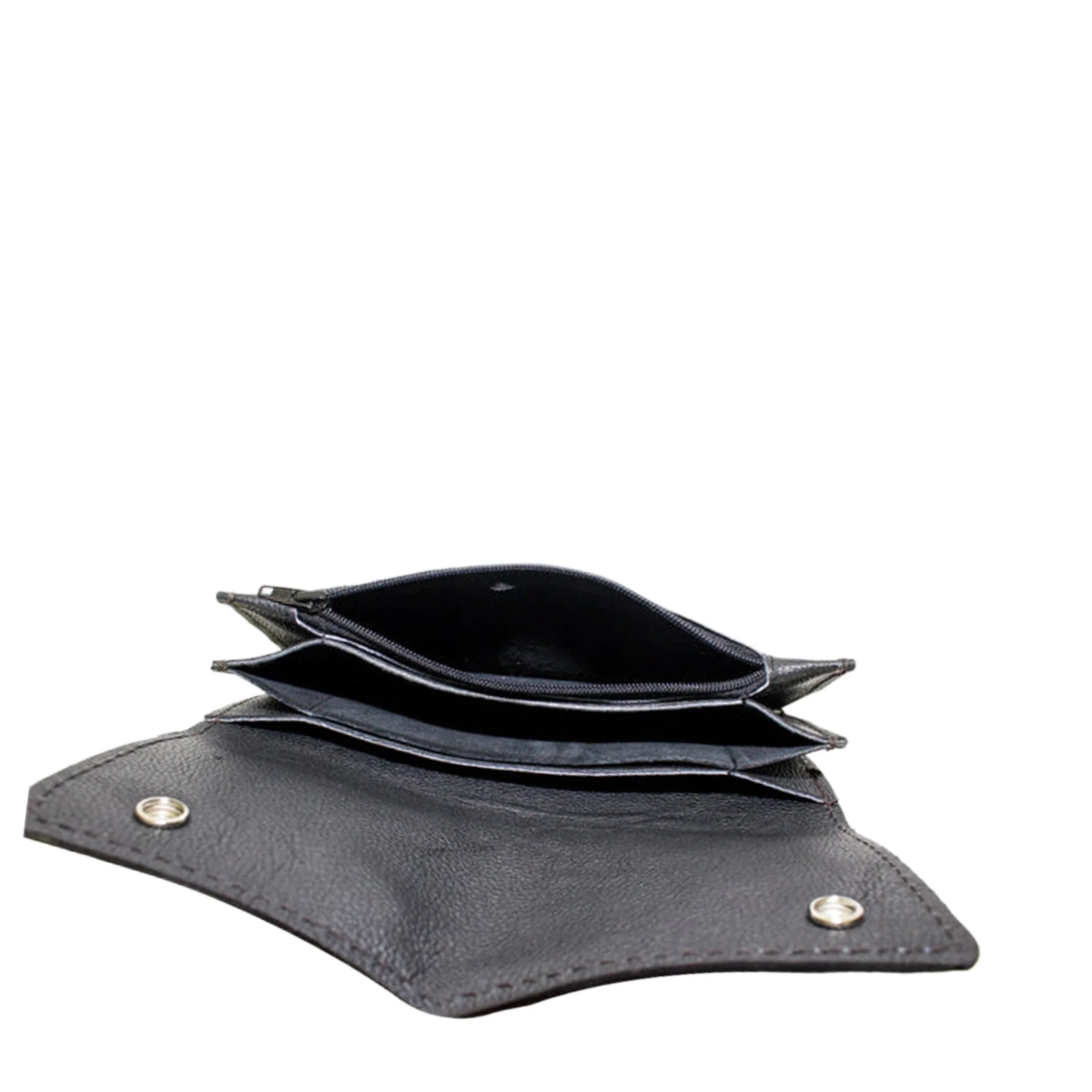 Men's Black 3 Component Naked Cowhide Leather Wallet - Image 4