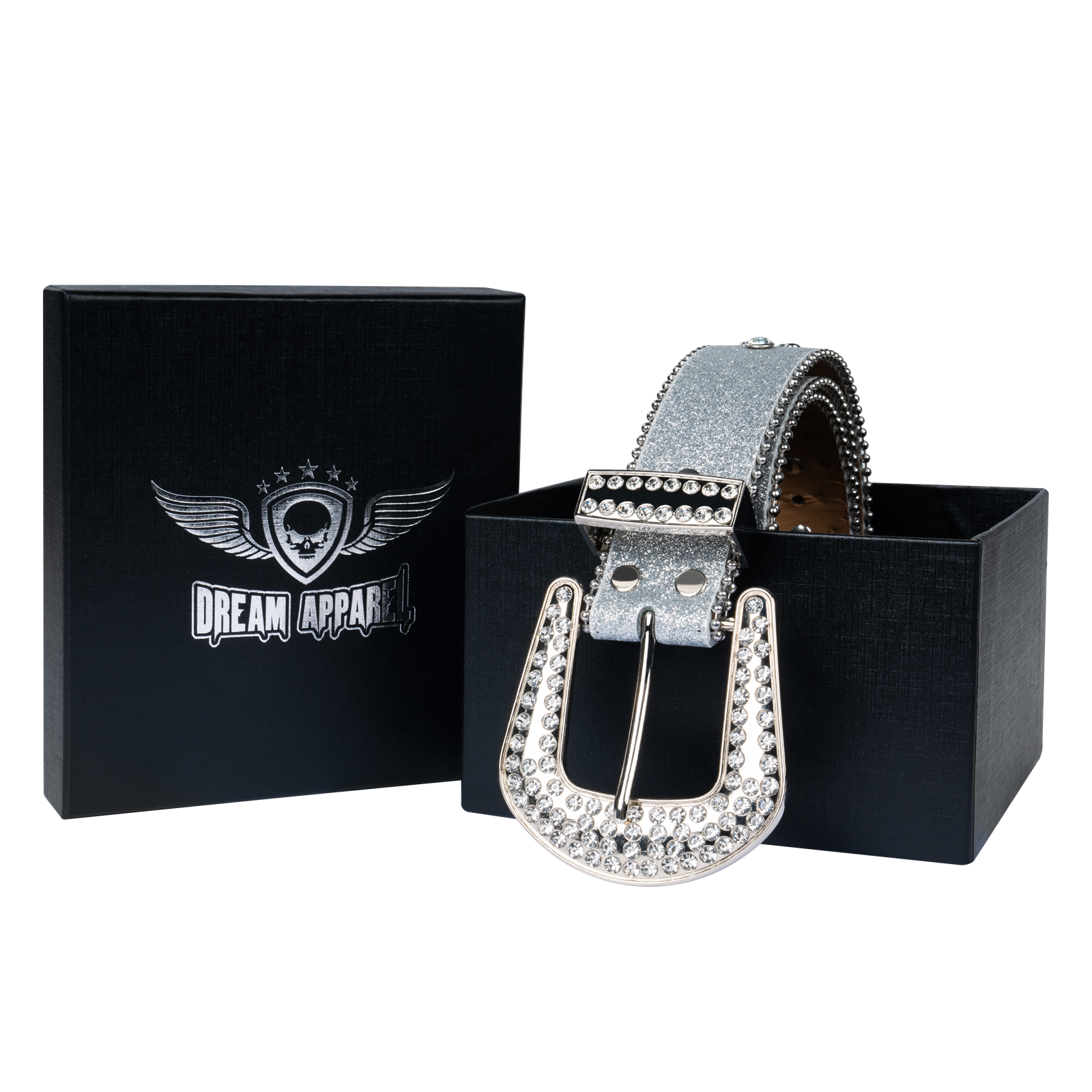 Western Rhinestone Belt Dream Apparel Faux Leather Crystal Bling Medium Large XL - Image 5