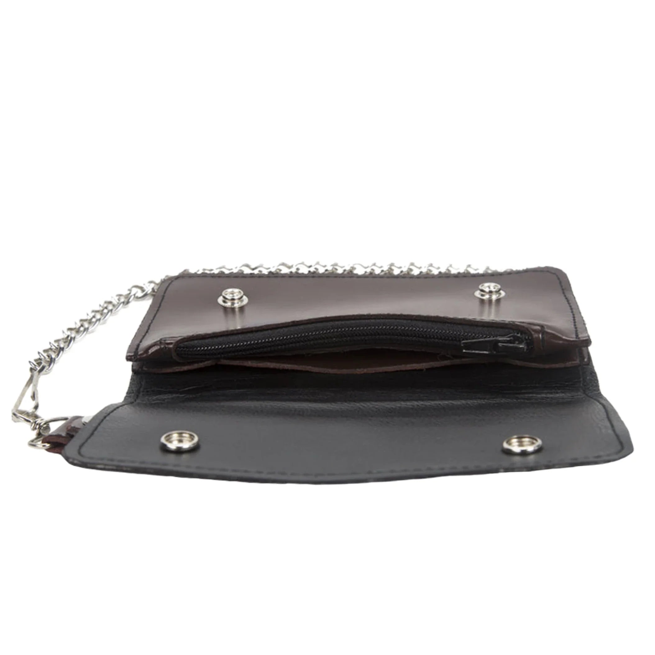 Dream Apparel Brown Bifold Motorcycle Chain Wallet - Image 5