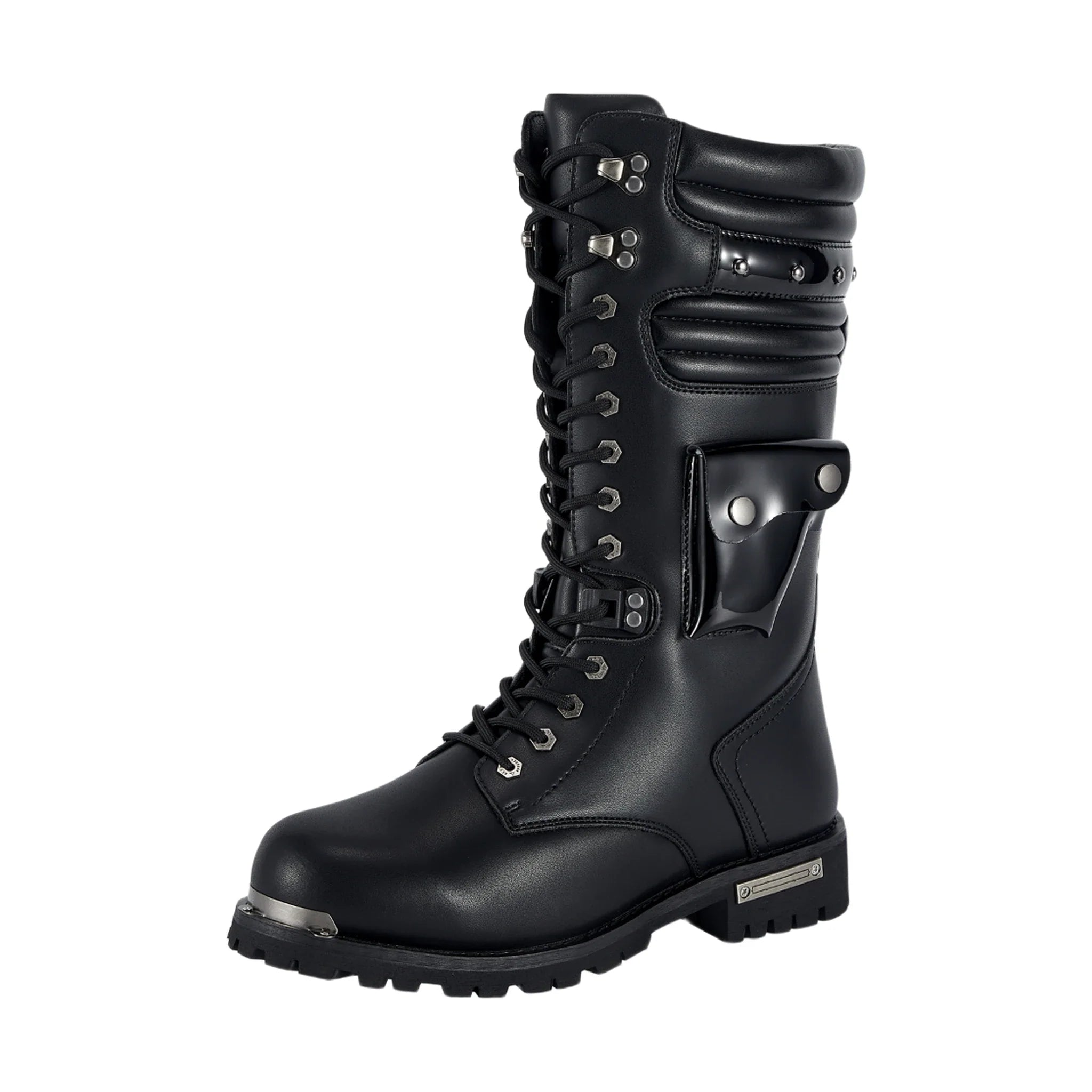 Dream Apparel Men Black Biker Boots - Image 5