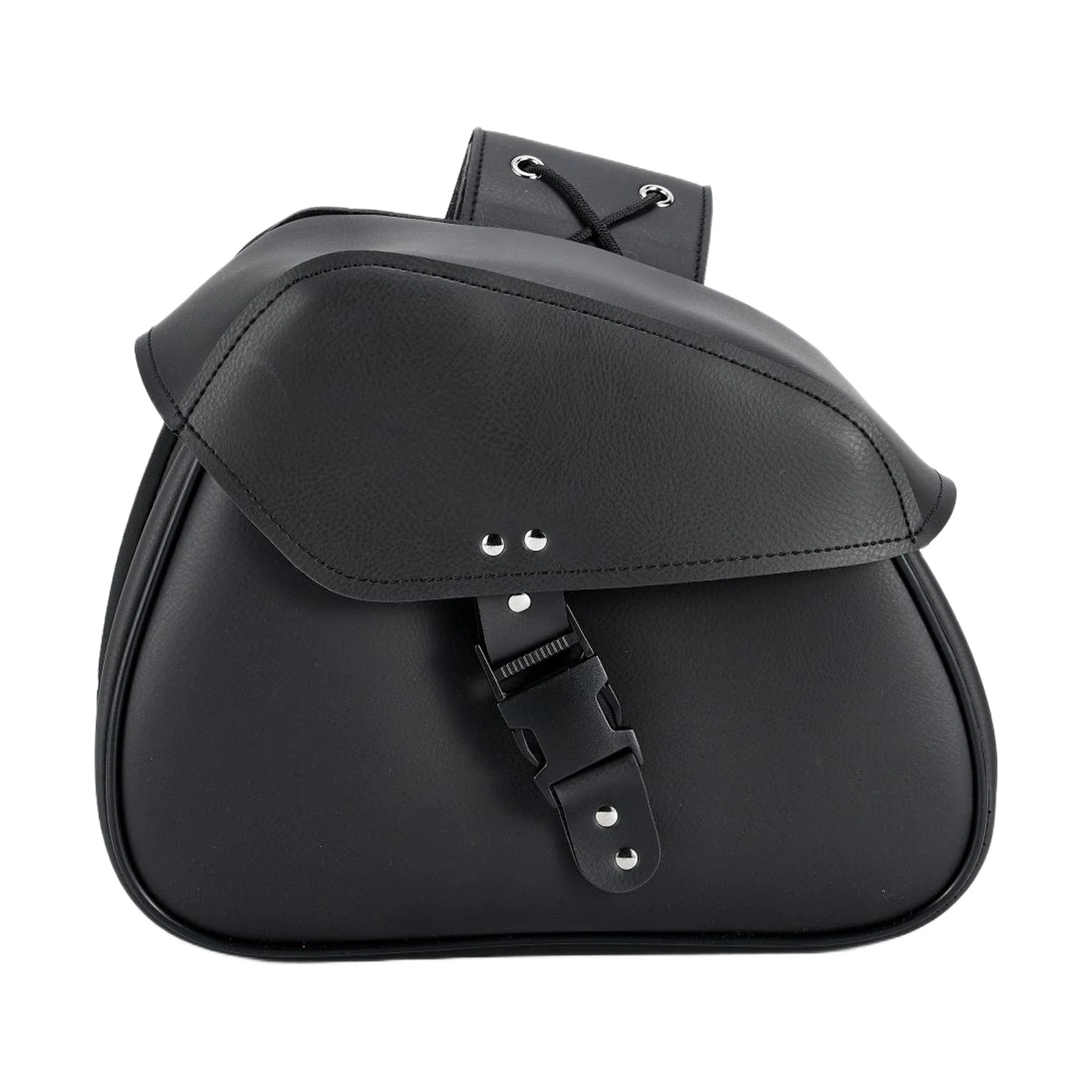 Dream Apparel Motorcycle Black Saddlebag PVC Classic Vintage Style, Weather-Resi - Image 5