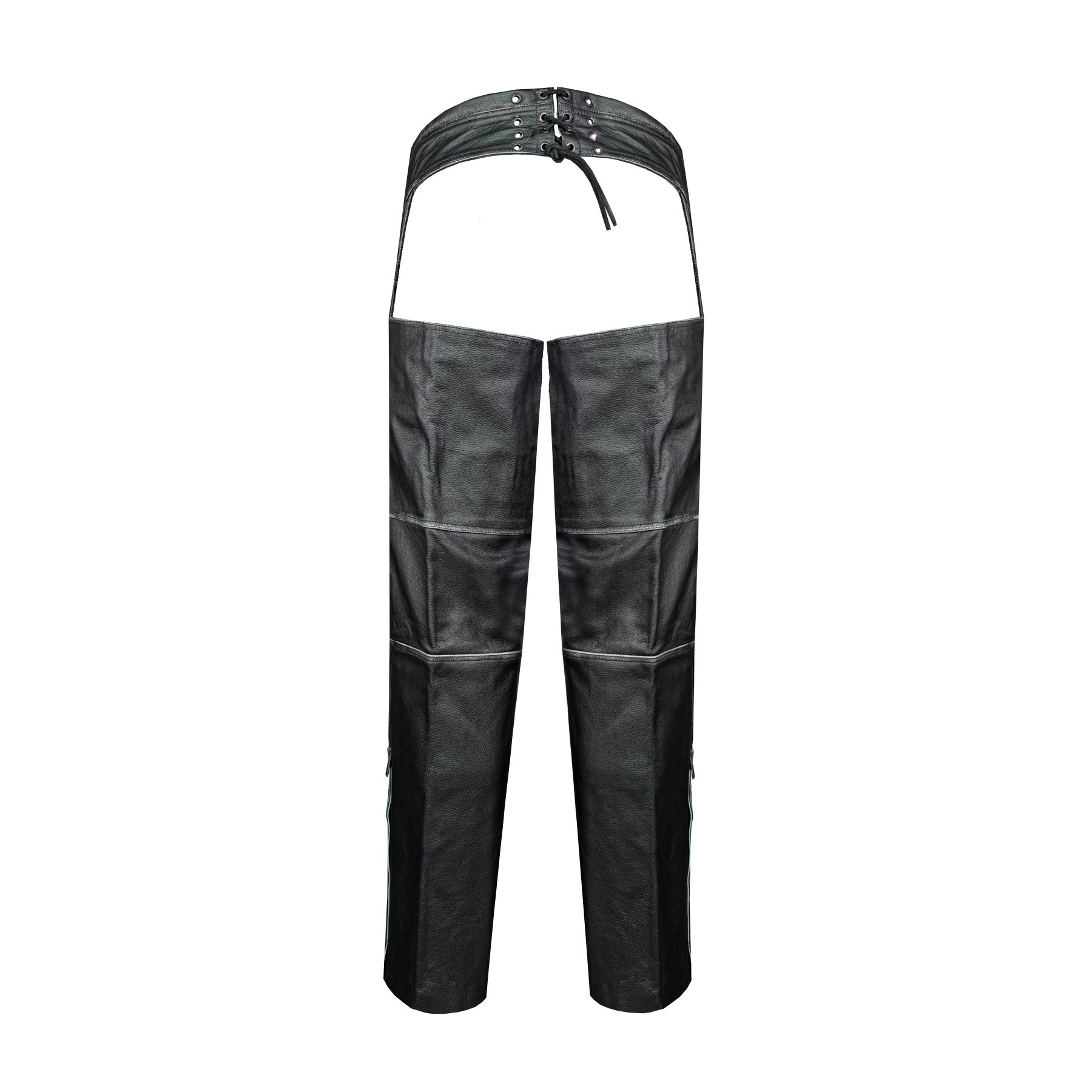 Leather Cowboy Chaps Dream Apparel Rub Off Naked Cowhide Black - Image 5