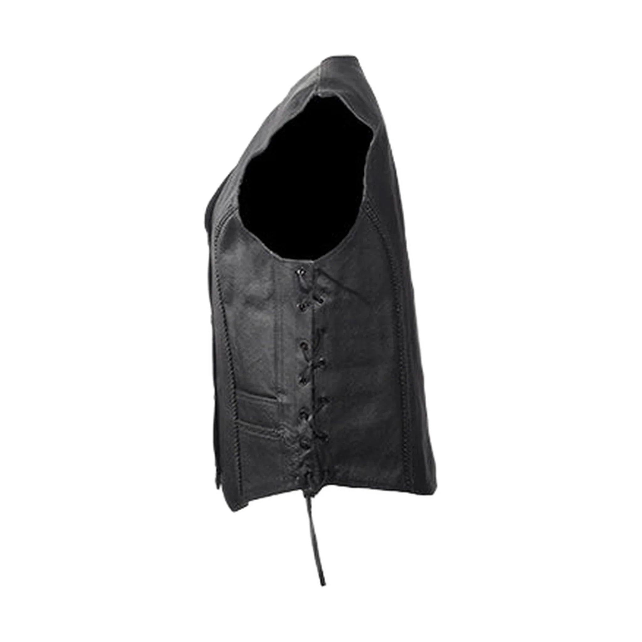 Dream Apparel Womens Leather Vest With Side Laces - Image 5
