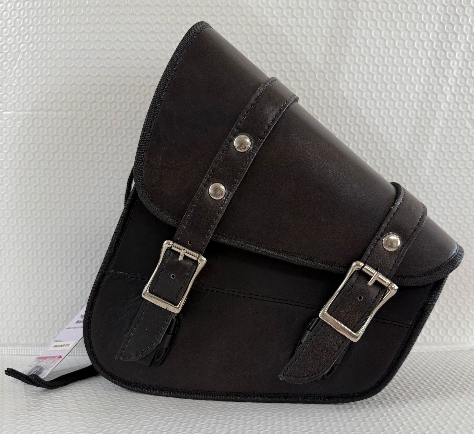 Left Side Solo Swing Arm Bag Distressed Brown Leather Softail Sportster Chopper - Image 5
