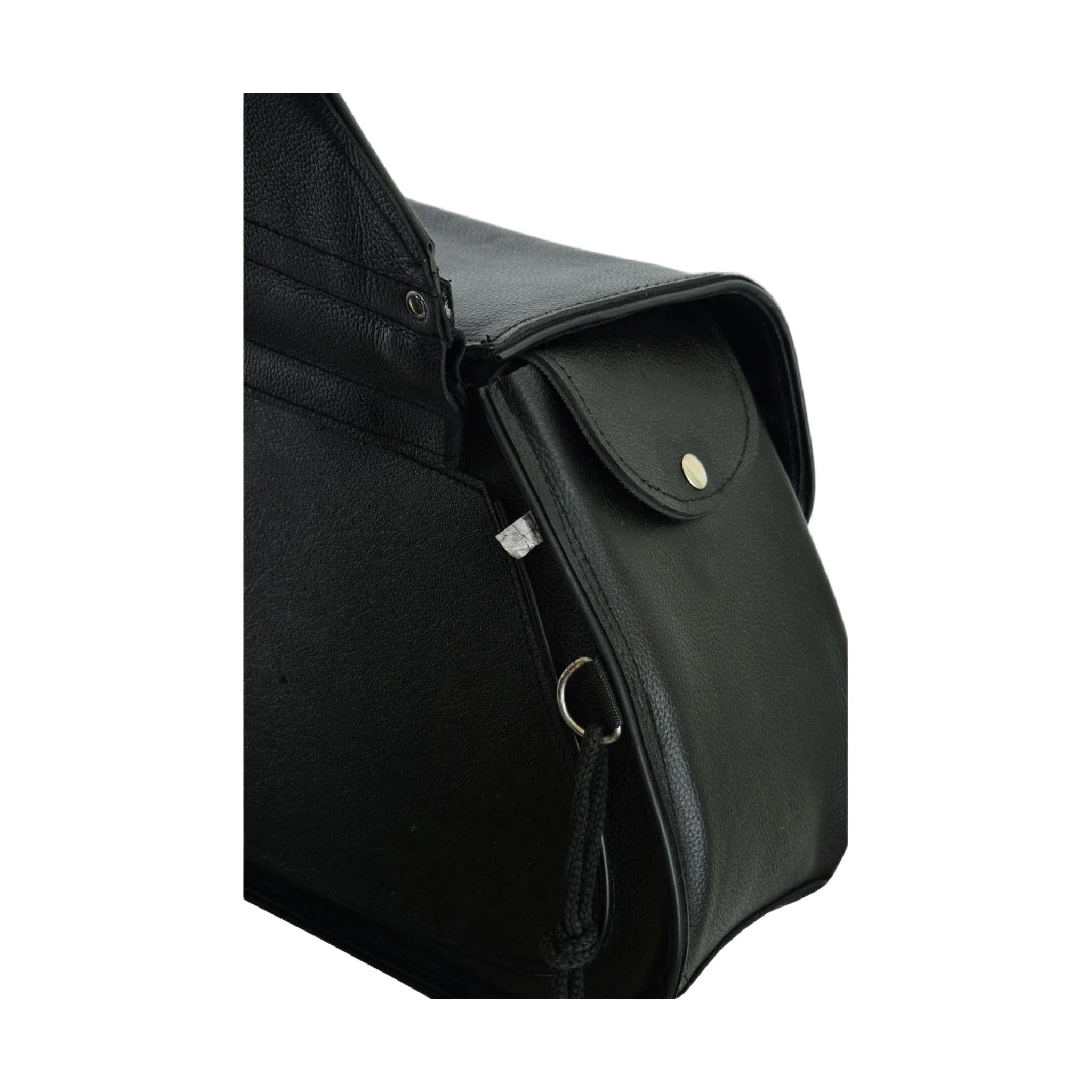 Genuine Naked Leather Concealed Carry Saddlebag with Flame - Image 5