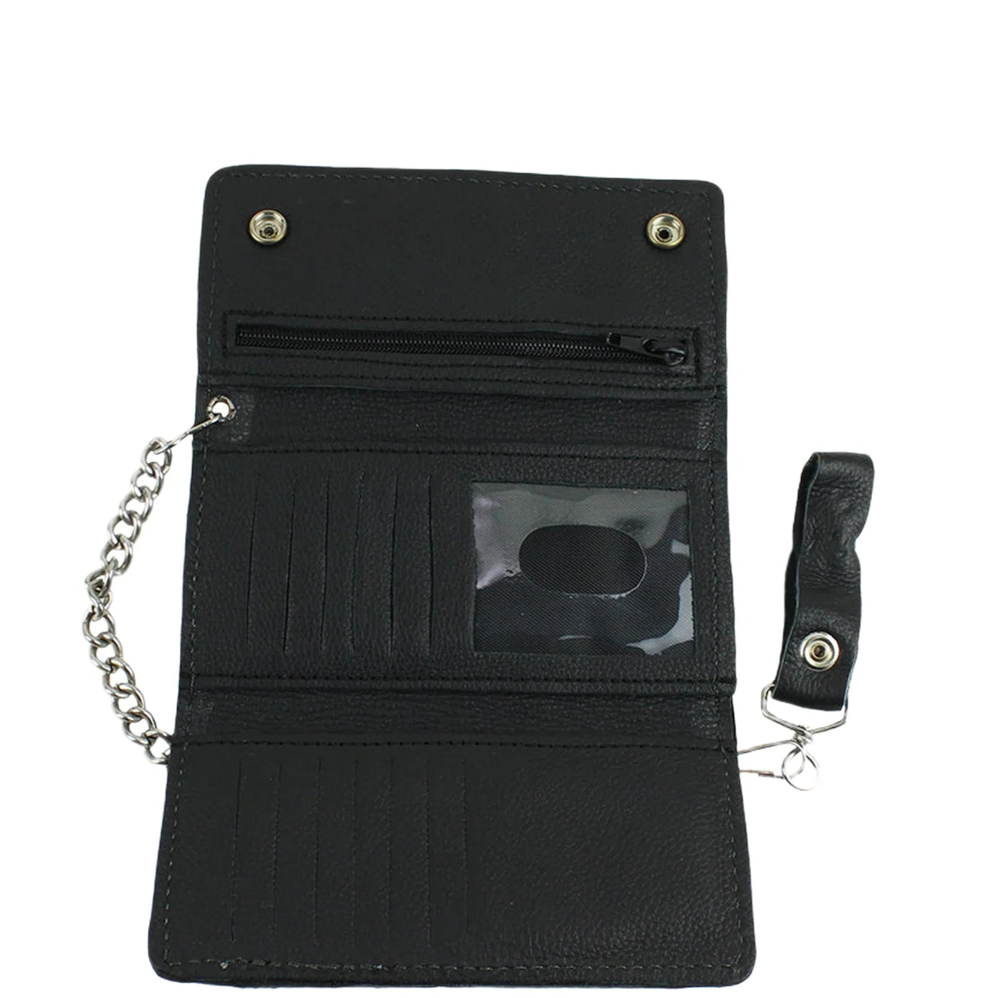 Motorcycle Black Naked Cowhide Wallet - Image 5