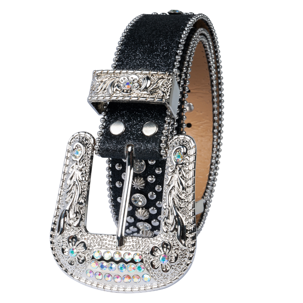 Rhinestone Crystal Belt Dream Apparel Faux Leather Medium Large XL Waist - Image 6