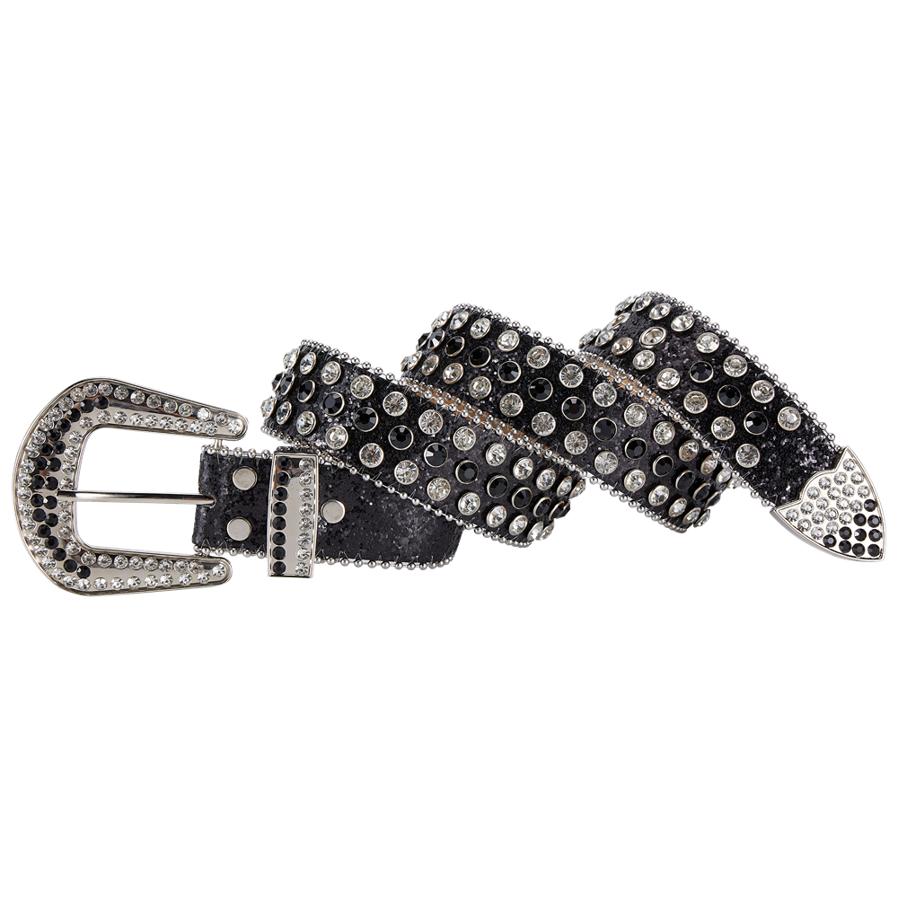 Western Rhinestone Belt Dream Apparel Faux Leather Bling Crystal 34-38" Large - Image 6