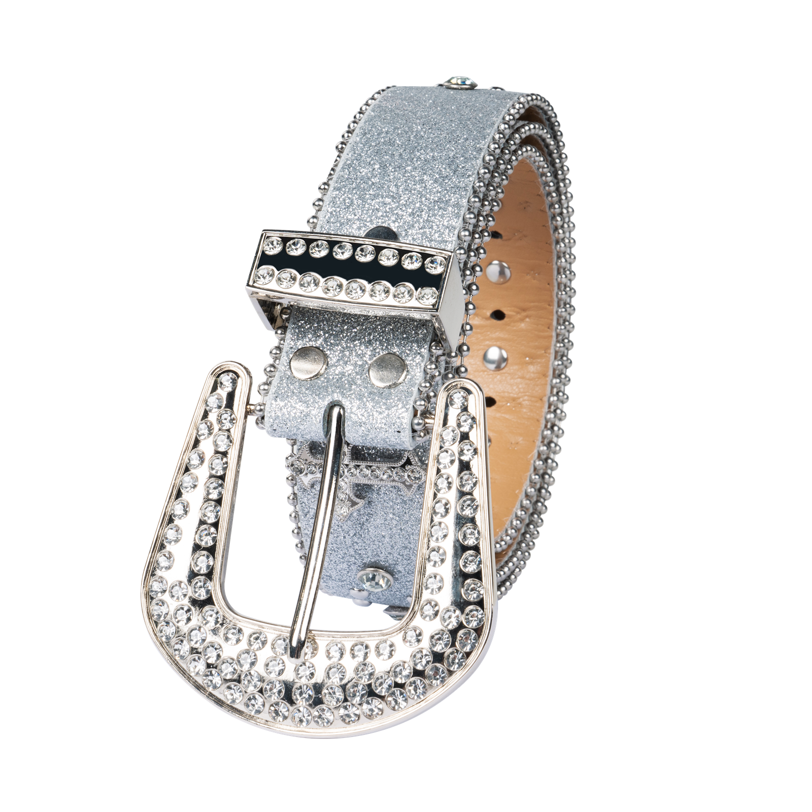 Western Rhinestone Belt Dream Apparel Faux Leather Crystal Bling Medium Large XL - Image 6