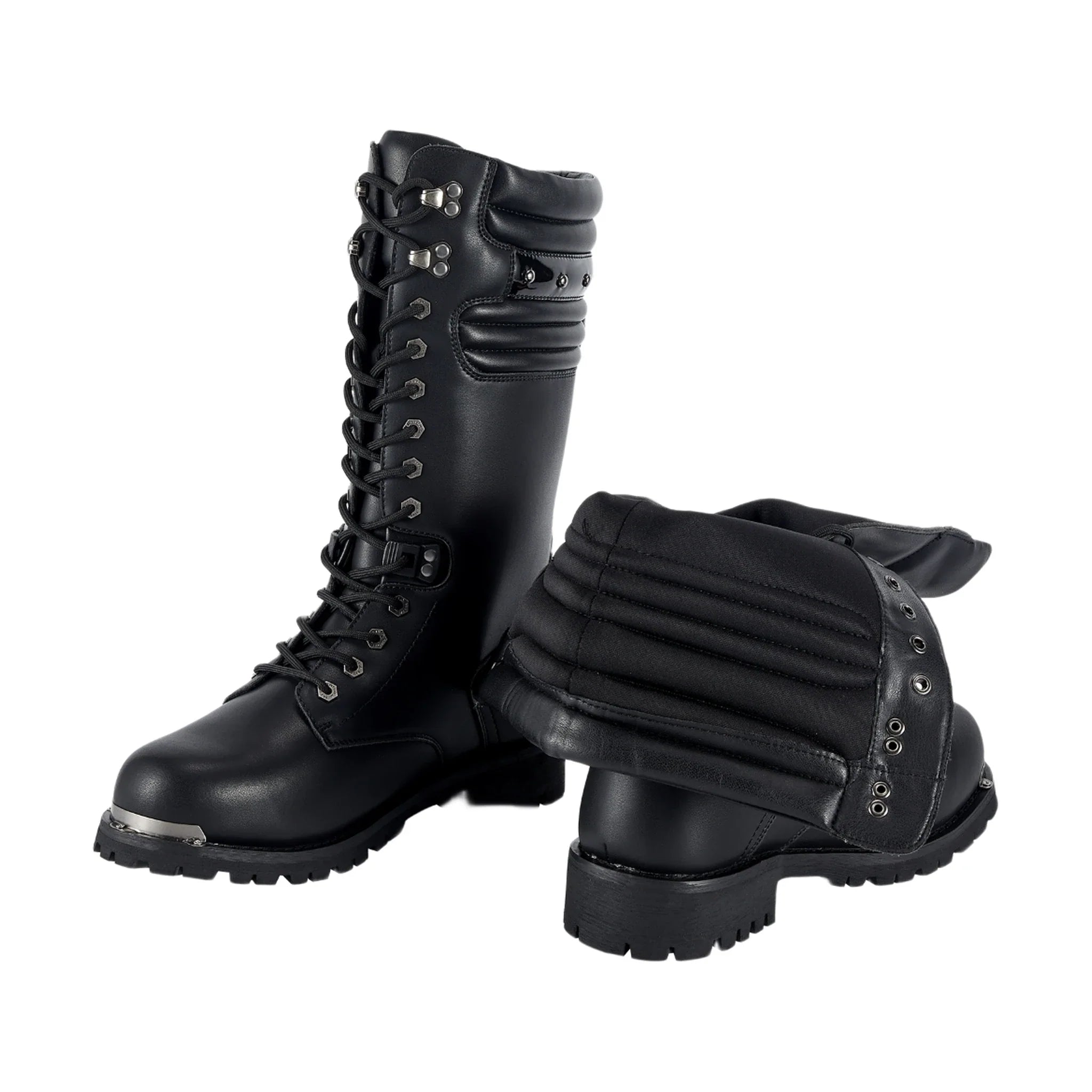 Dream Apparel Men Black Biker Boots - Image 6