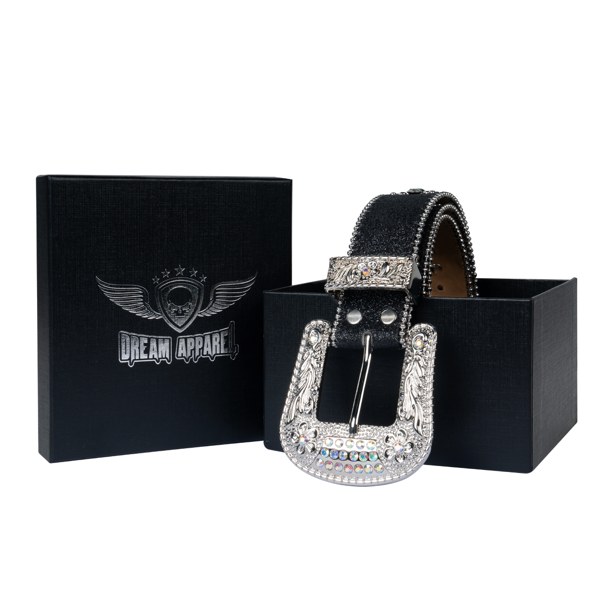 Rhinestone Crystal Belt Dream Apparel Faux Leather Medium Large XL Waist - Image 7