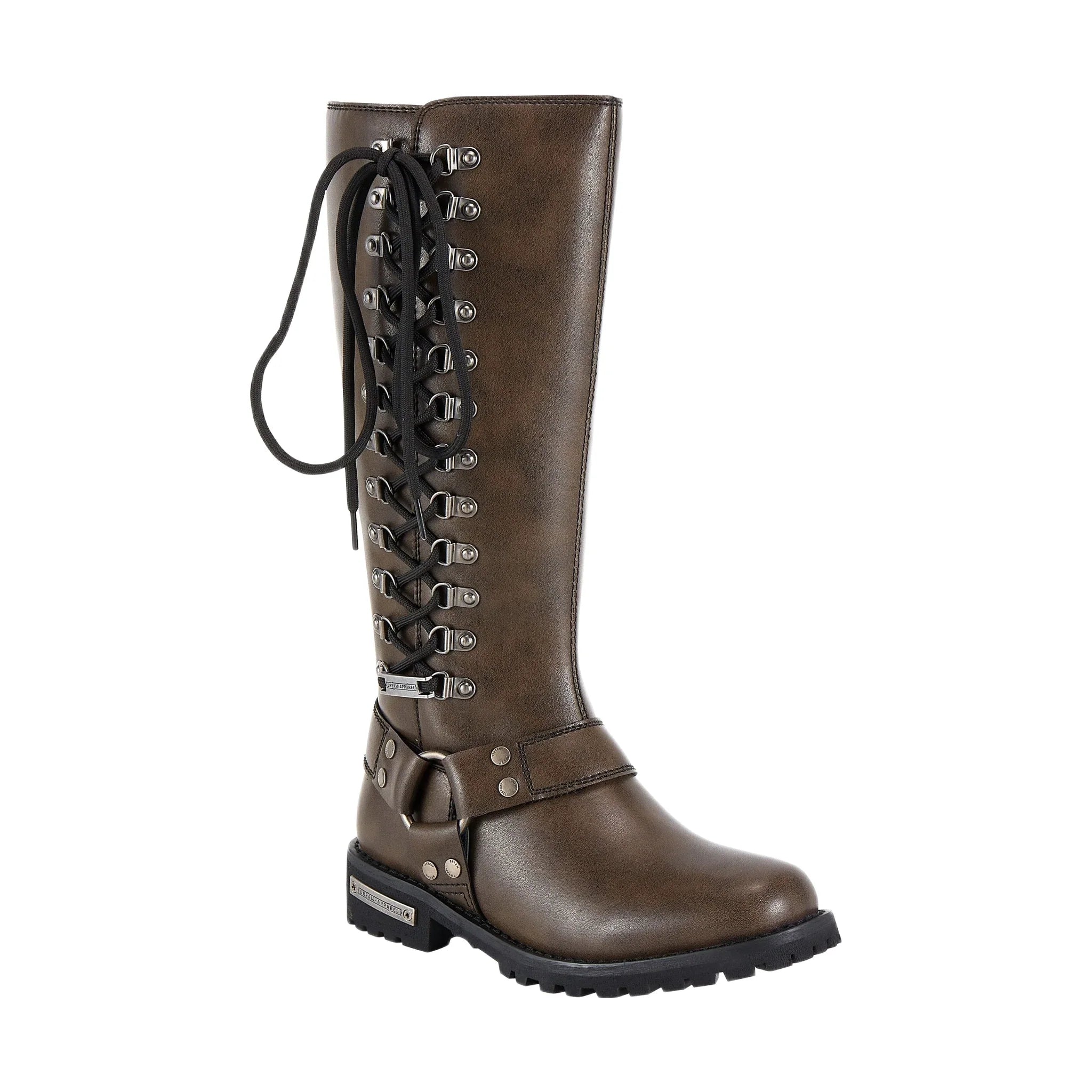 Dream Apparel® Women Long Biker Boots Brown - Image 7