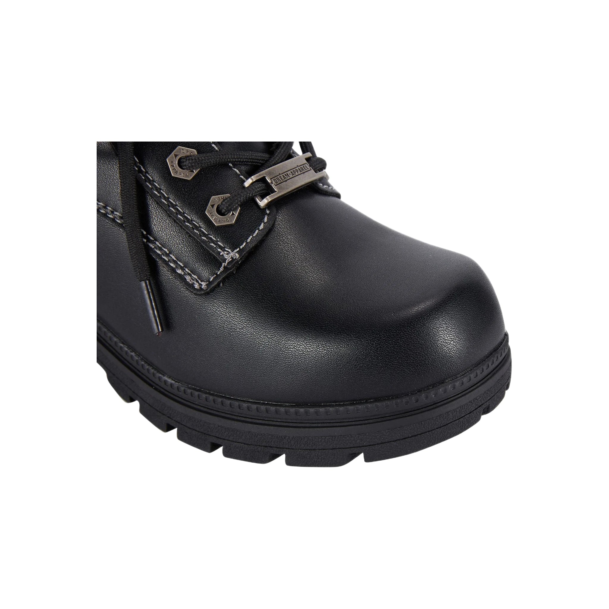 Women's Lace Up Motorcycle Riding Boots YKK Zipper Black Faux Leather Ankle - Image 7