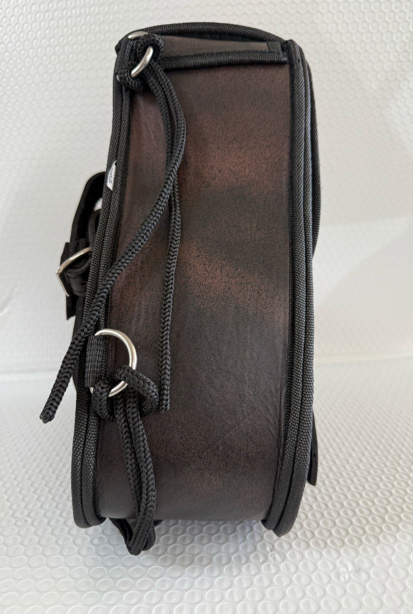 Left Side Solo Swing Arm Bag Distressed Brown Leather Softail Sportster Chopper - Image 7