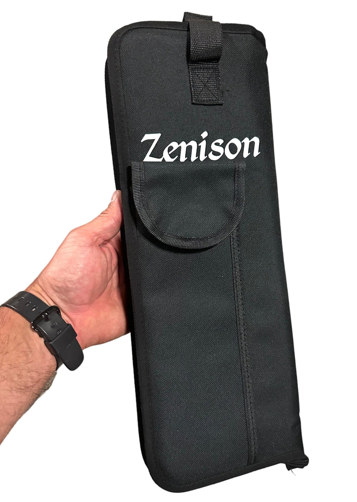 Zenison Padded Drumstick Bag Black Carry Strap Outer Compartment Holds 7 Pairs - Image 7