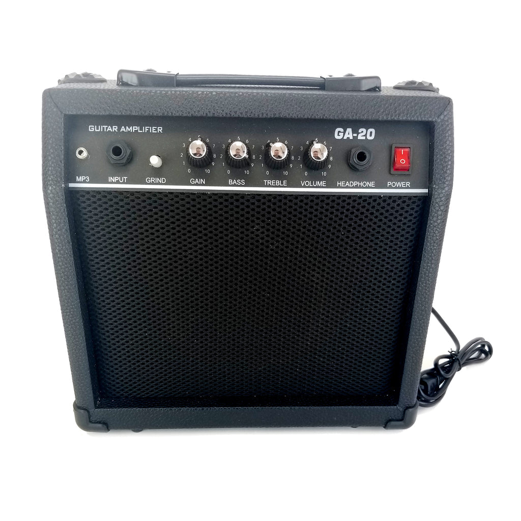 Electric 6 String Guitar Combo 20w Amp Solid Wood Body with Case Gloss Black - Image 7