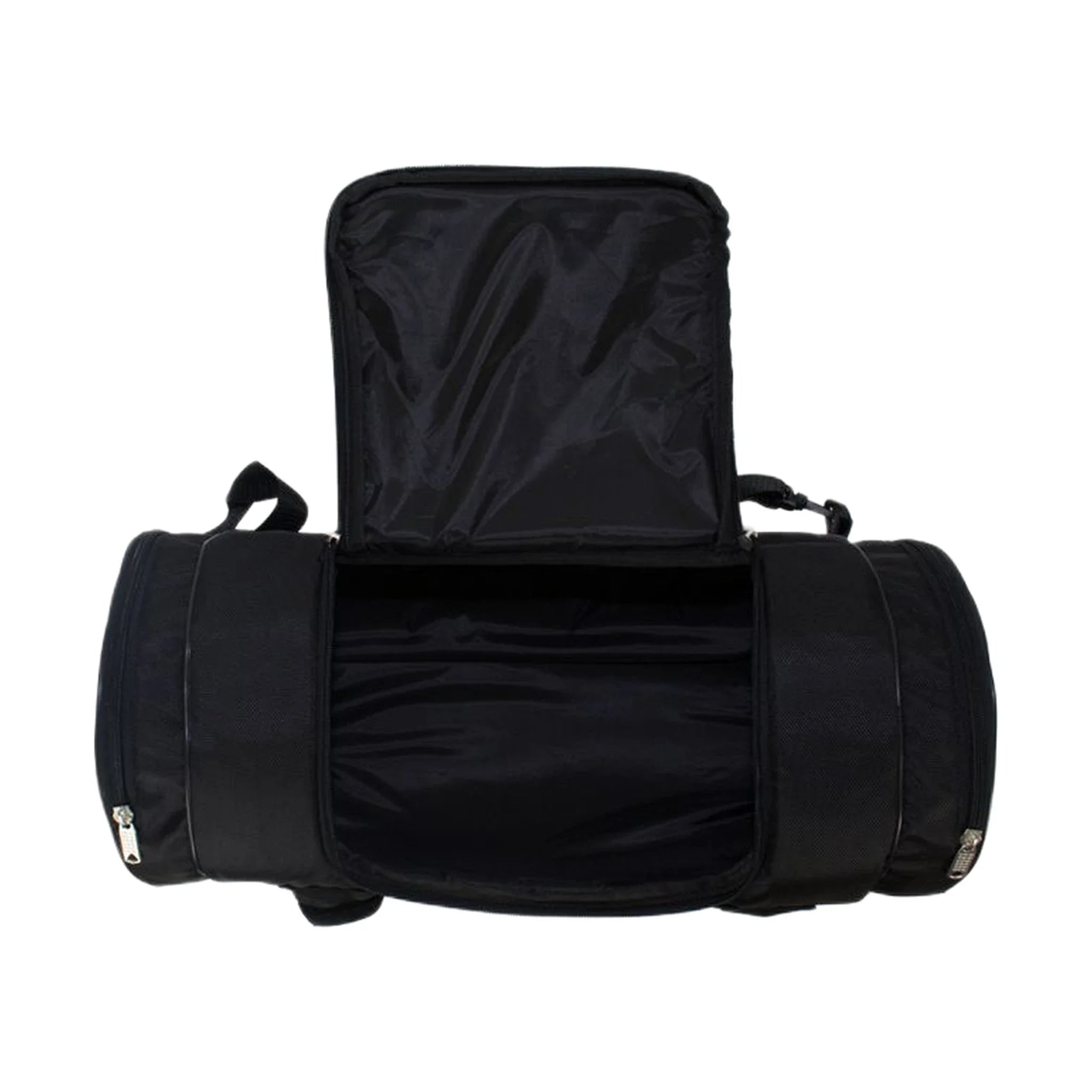 Black Triple Compartment Sissybar Bag - Image 8