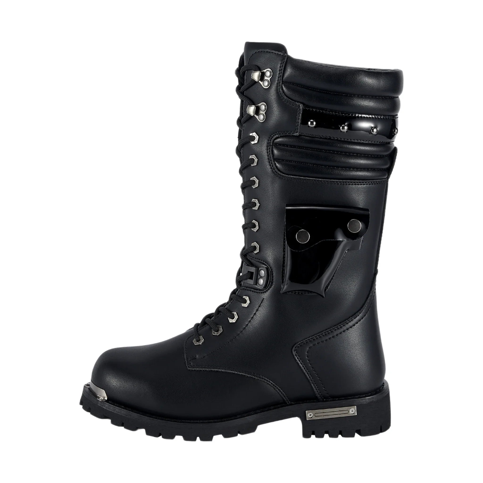 Dream Apparel Men Black Biker Boots - Image 8