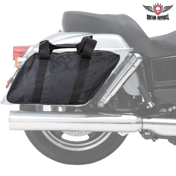 Heavy Duty Textile Saddlebag Liner Durable Zippered Motorcycle Organizer