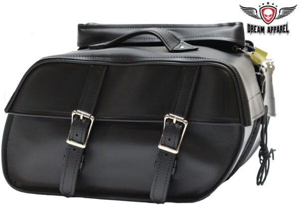 PVC Motorcycle Saddlebag Universal Fit Waterproof UV Protected Heavy Duty