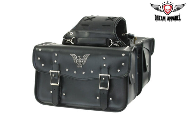 PVC Motorcycle Saddlebag UV Protected Waterproof Universal Fit Heavy Duty